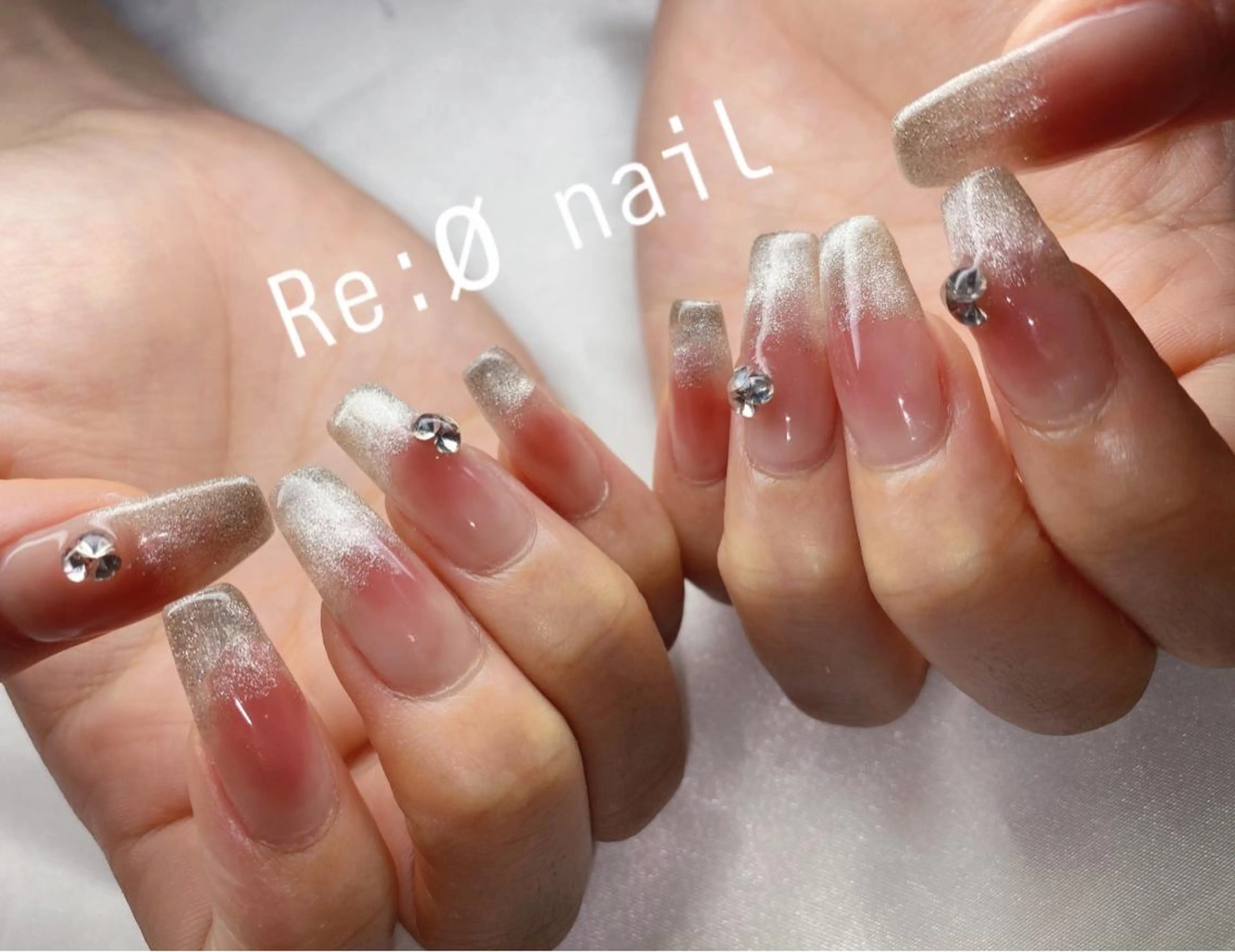 ネイル チークネイル マグネットネイル ハンドネイル Re:Ø nail 🩵TSUJIのネイルデザイン