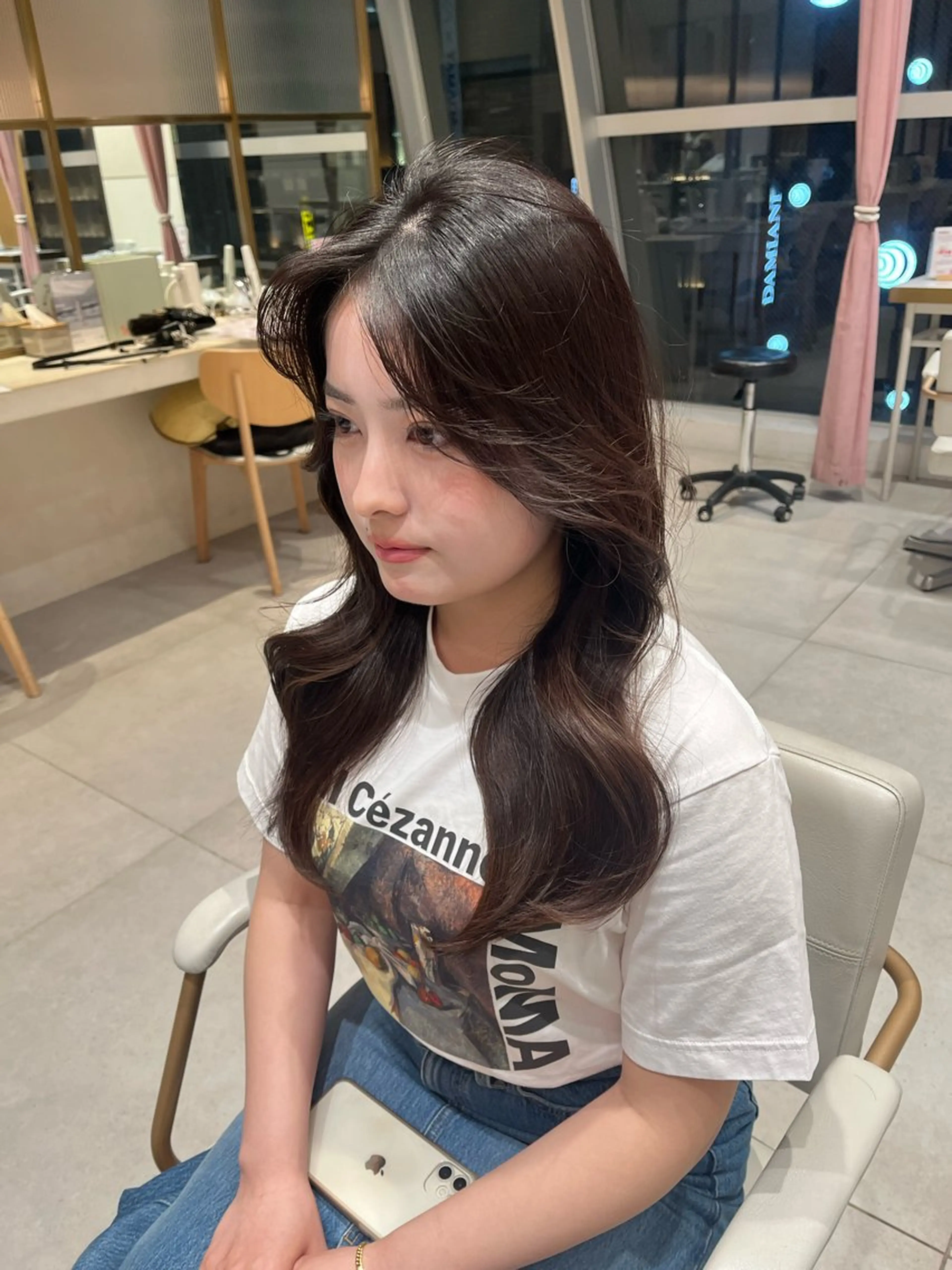 ロング 透明感カラー/似合わ せ前髪/柴田礼空のヘアスタイル