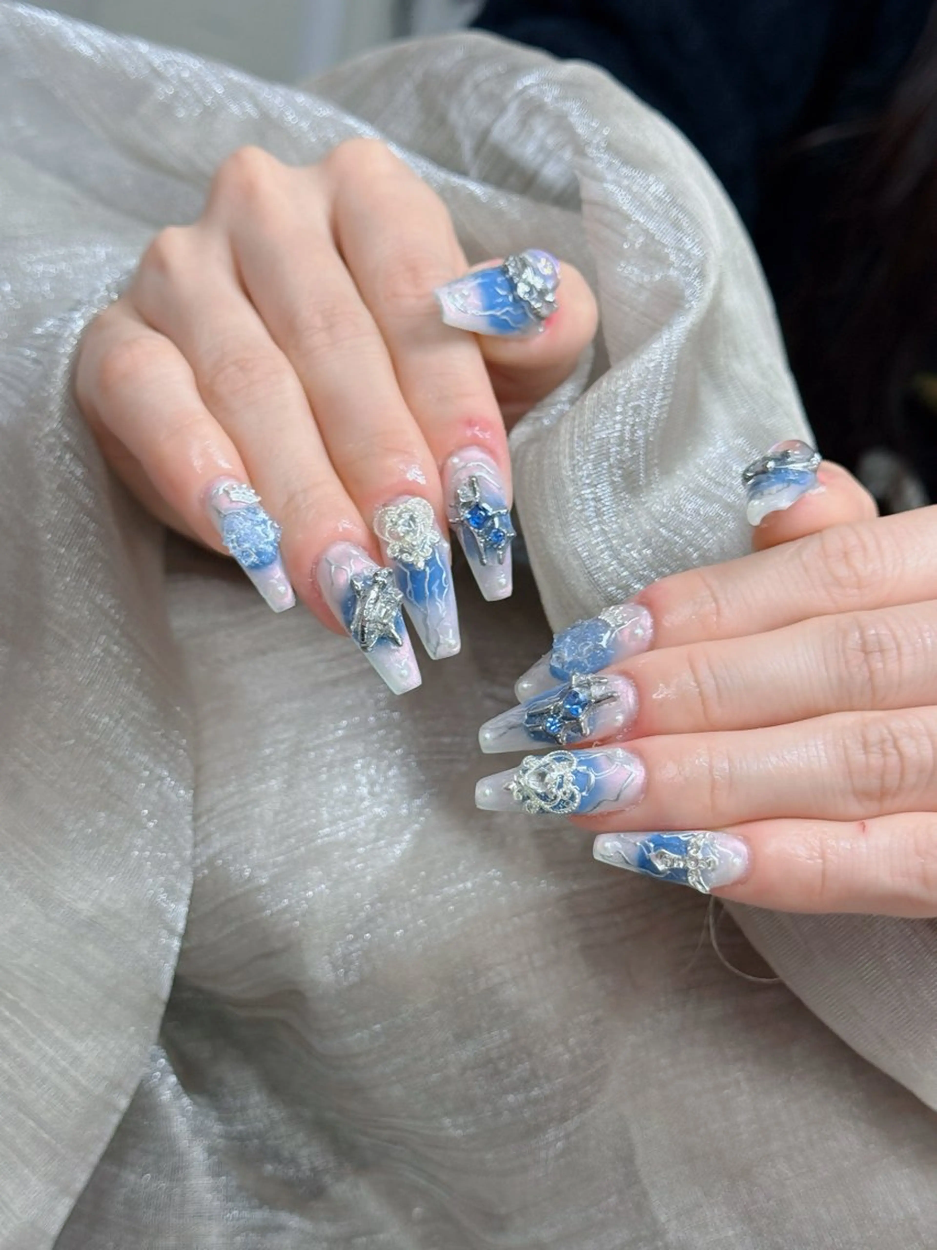 ネイル アートネイル フレンチネイル ジェルネイル 韓国ネイル マグネットネイル ハンドネイル Lenie Nail Okuboのネイルデザイン