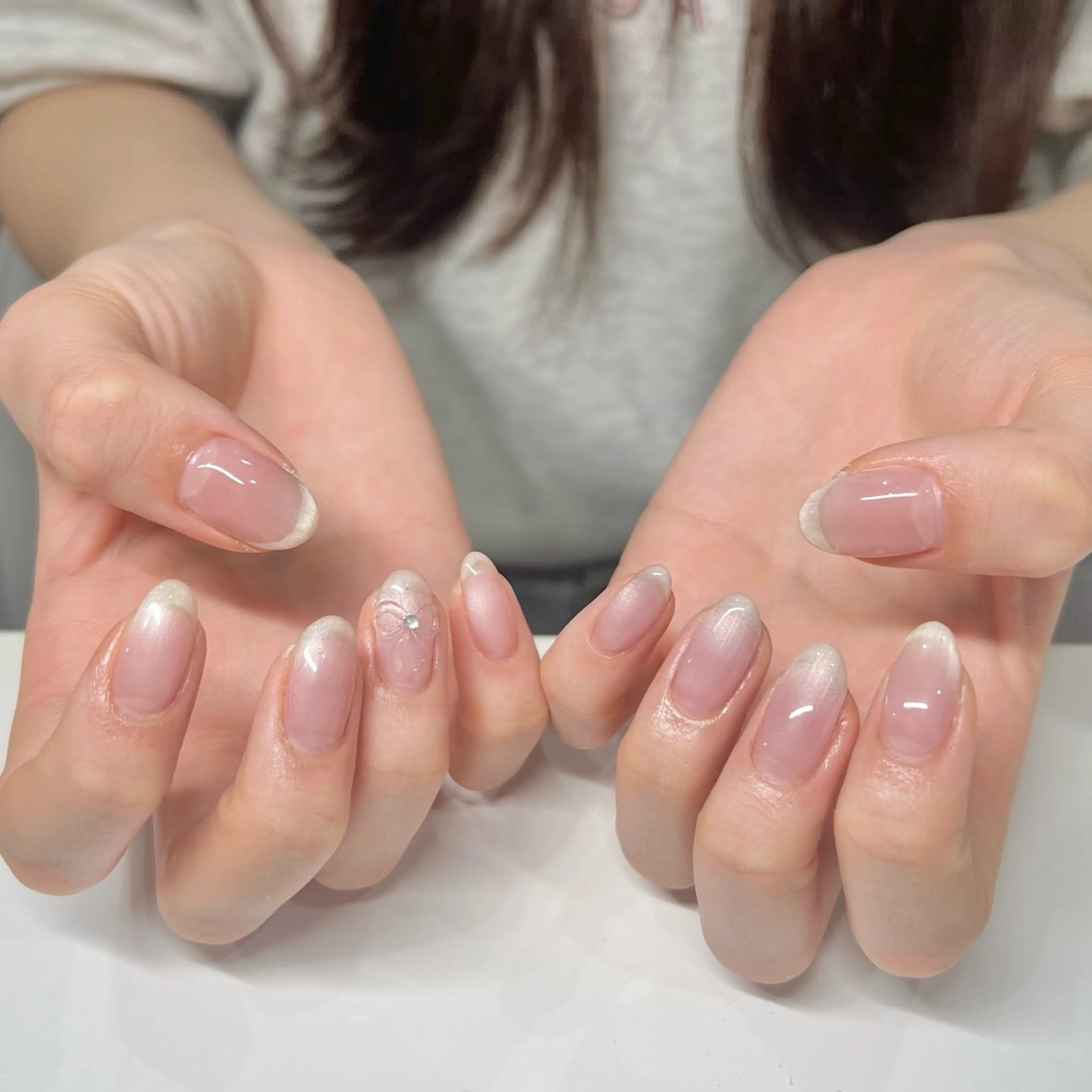 ネイル アートネイル フラッシュネイル グラデーション マグネットネイル ワンカラーネイル ハンドネイル joieang京橋店 SHURIのネイルデザイン