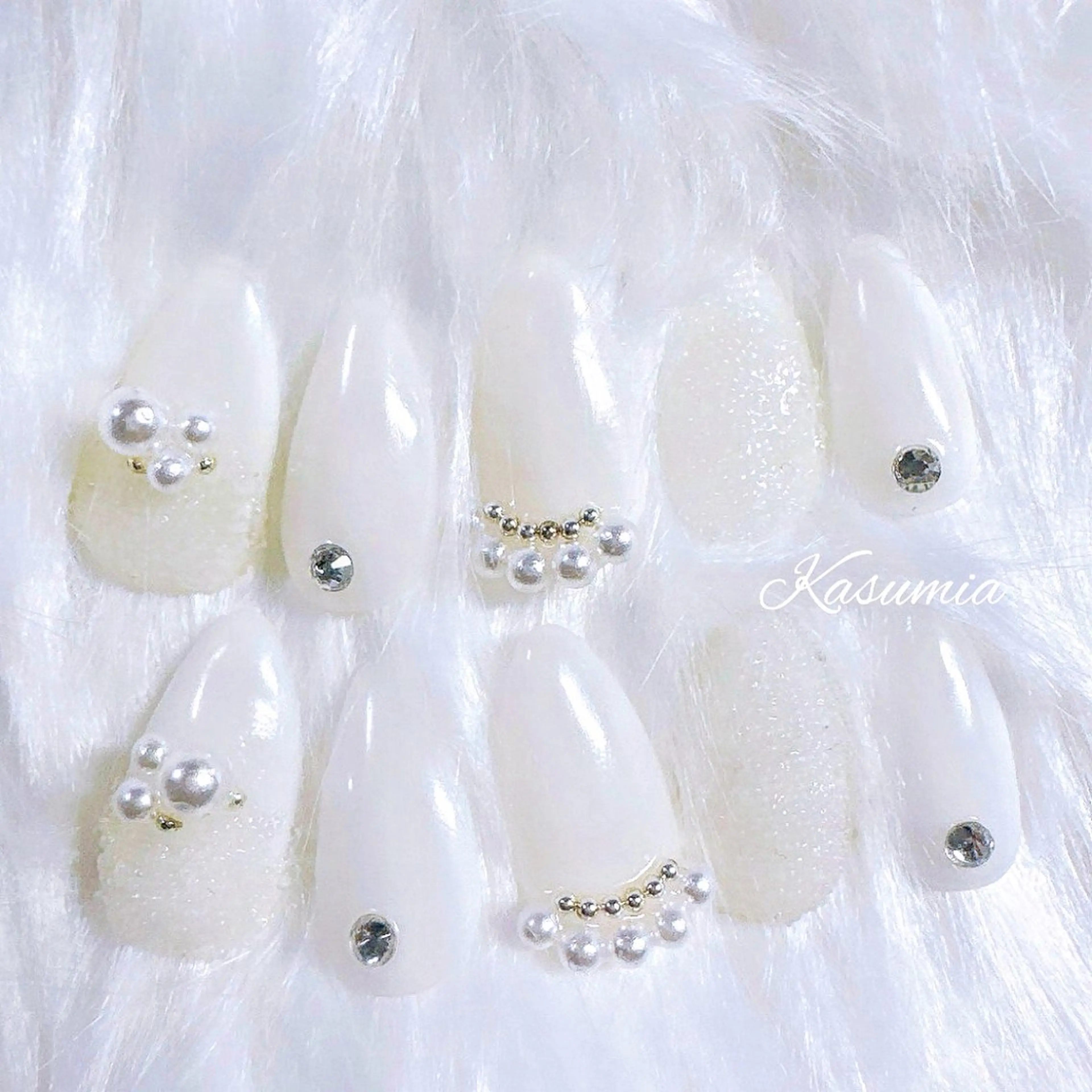 ネイル ブライダルネイル 井川 華純のネイルデザイン