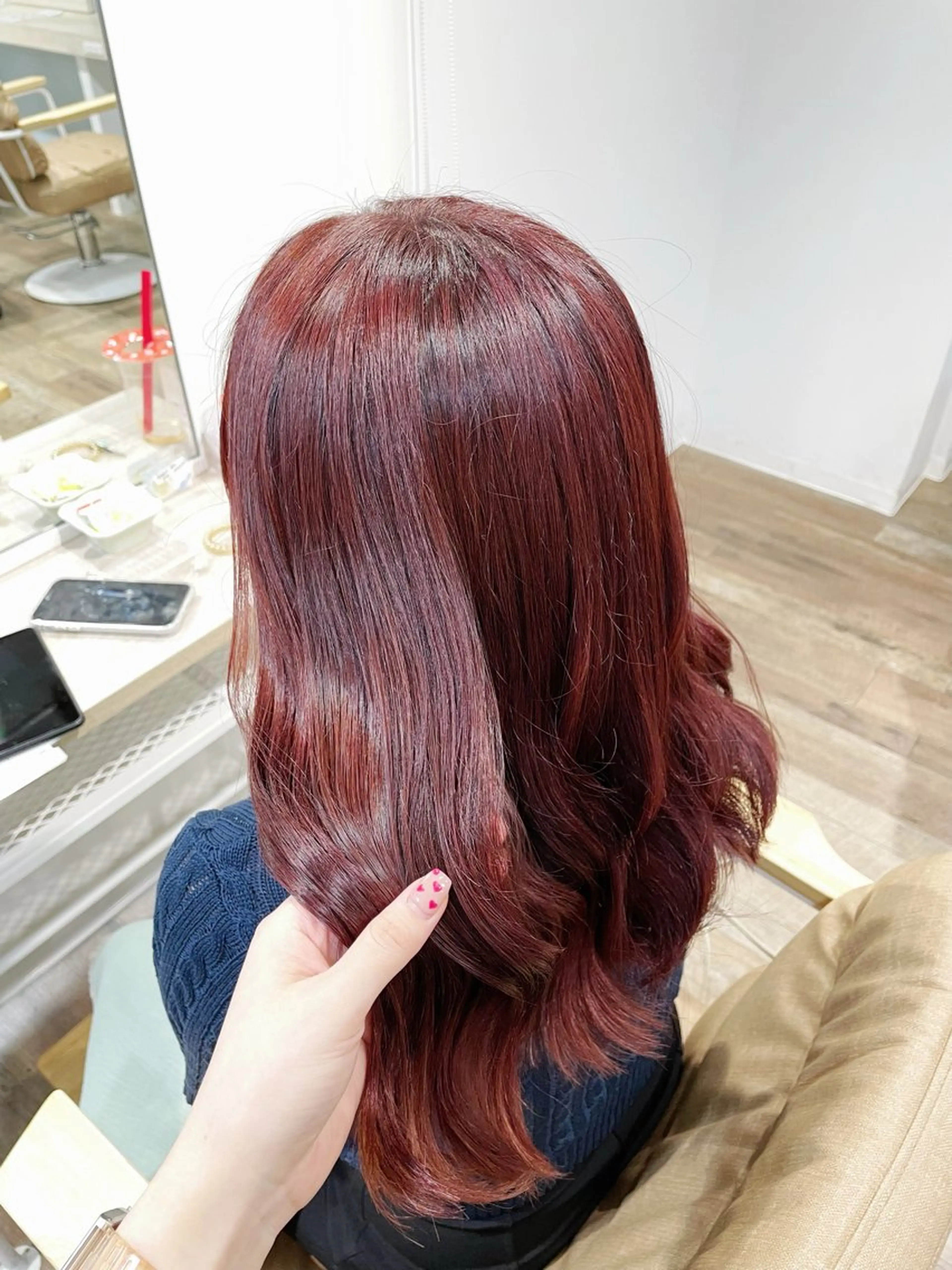 ロング カット ヘアカラー トリートメント ピンク・ラベンダー/ レイヤー/NANAのヘアスタイル