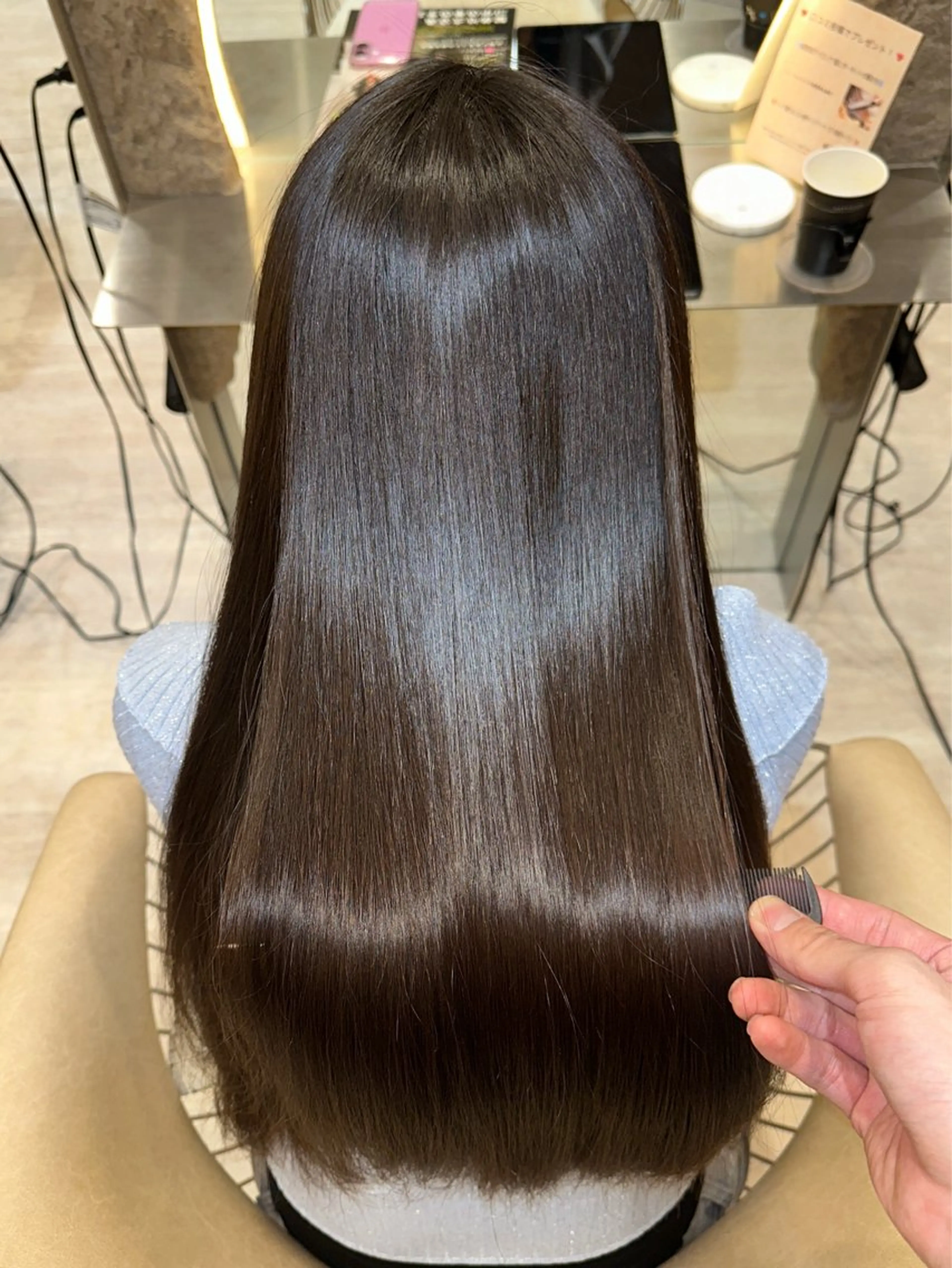 ロング 前髪/顔周り❣️ 縮毛矯正/おばかんのヘアスタイル