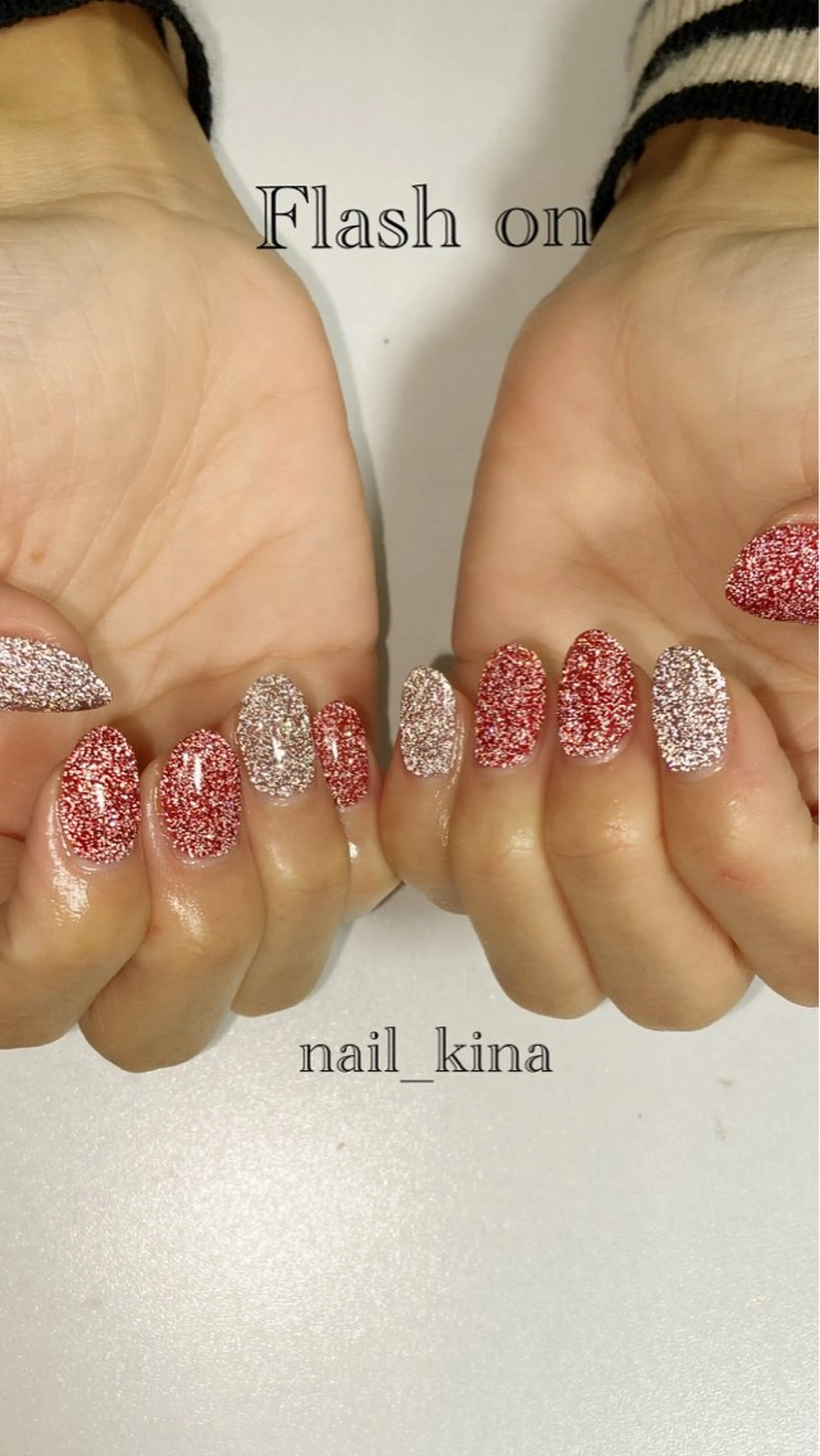 ネイル フラッシュネイル キラキラネイル nail_ kinaのネイルデザイン