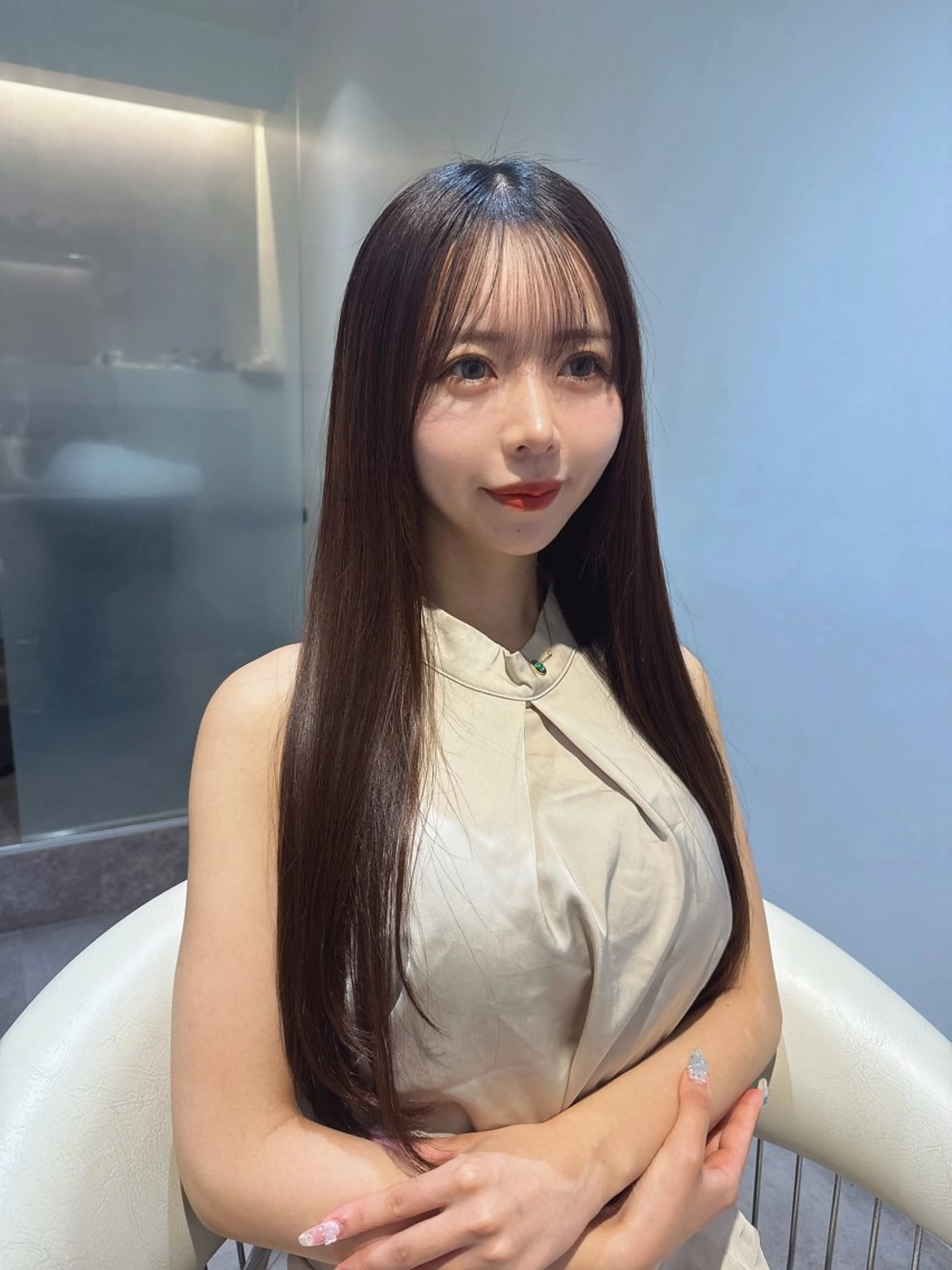 ロング カラー 黒髪 ブリーチ 透明感カラー ブリーチなしカラー 卒業式のヘアスタイル カット ヘアカラー トリートメント 💎透明感カラー特化 💎TAISEIのヘアスタイル