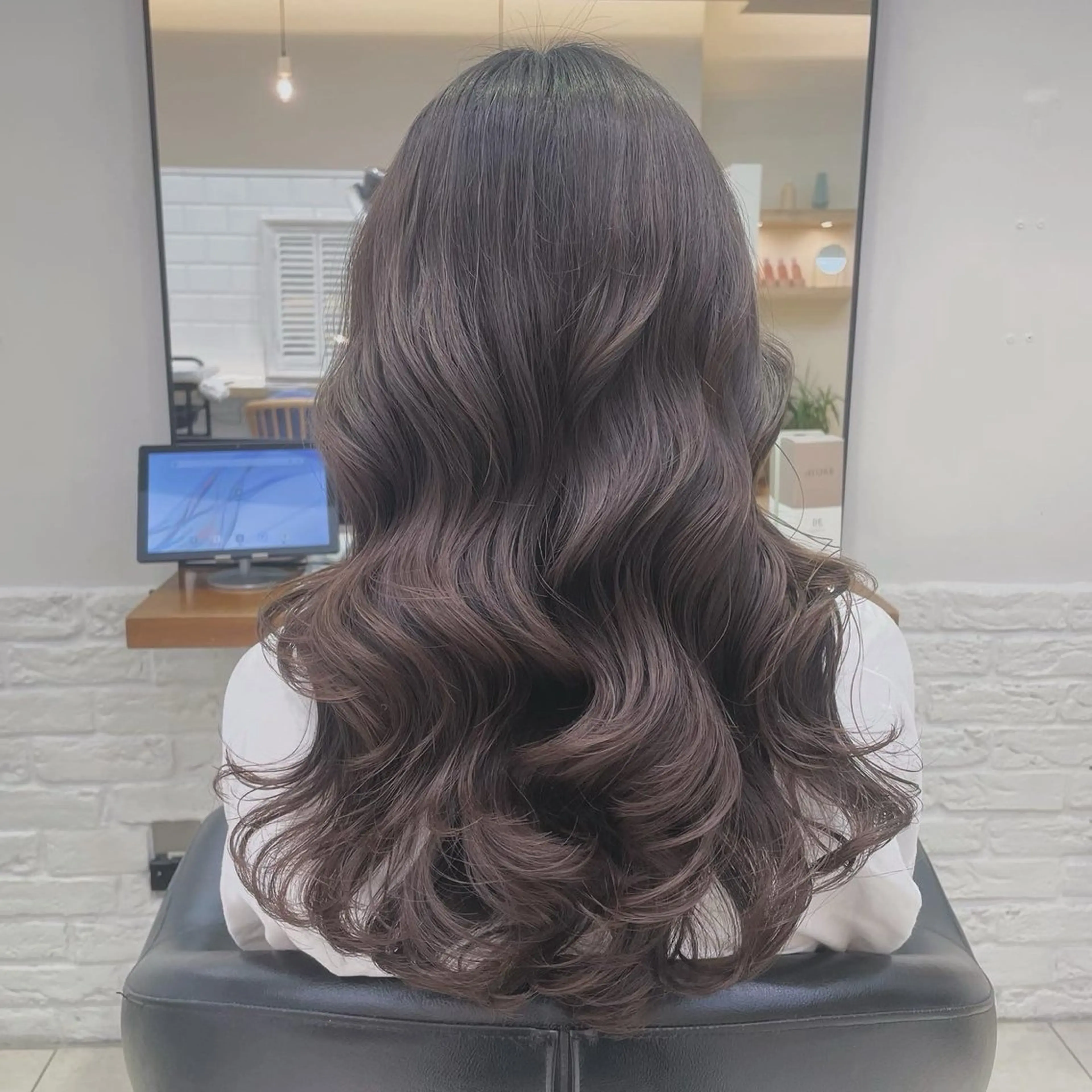 ロング 韓国風ヘア カット パーマ ワンホンパーマ/ 菜月のヘアスタイル