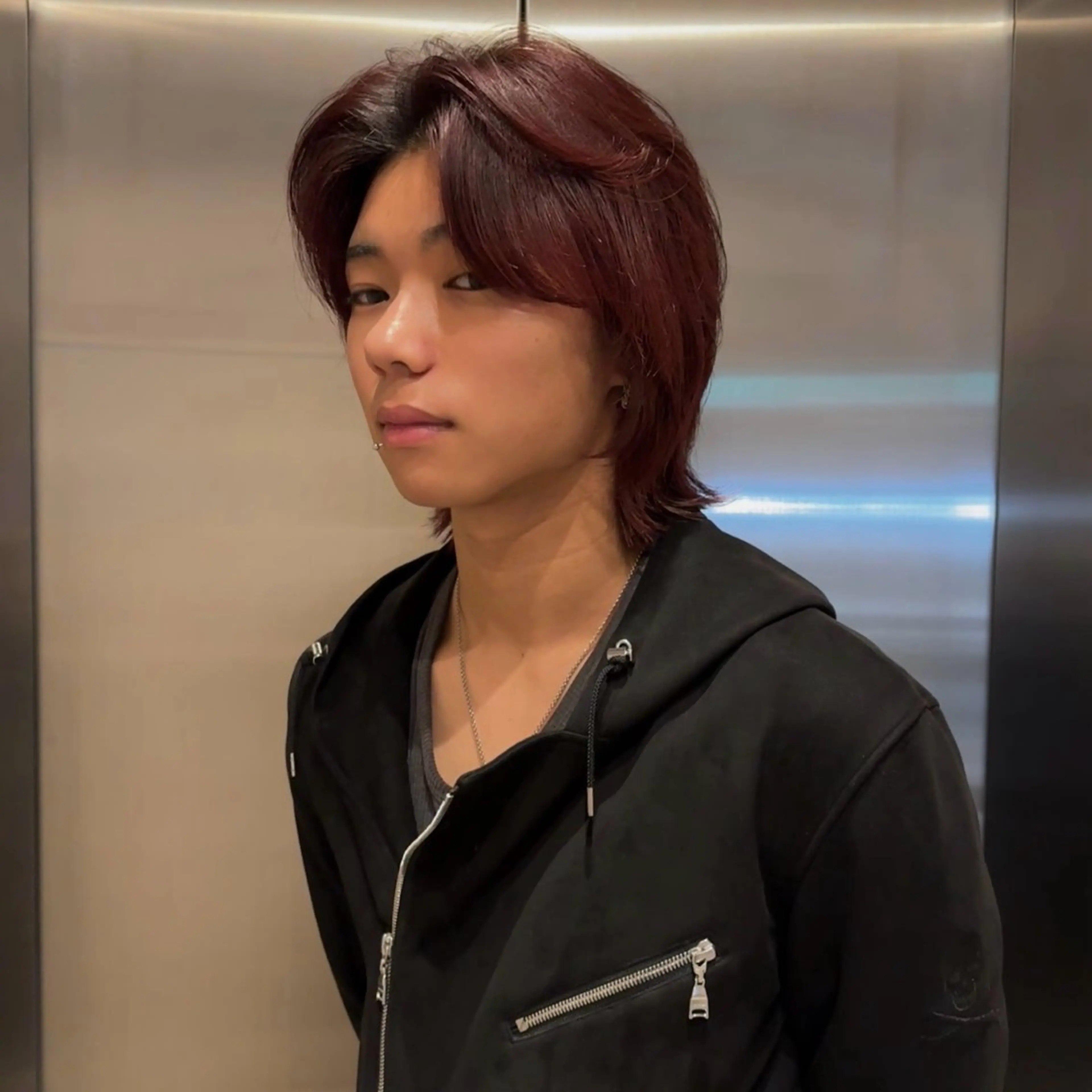 ミディアム ボブ カット メンズミディアム☁️ ✨ナチュラル/下村迅のヘアスタイル