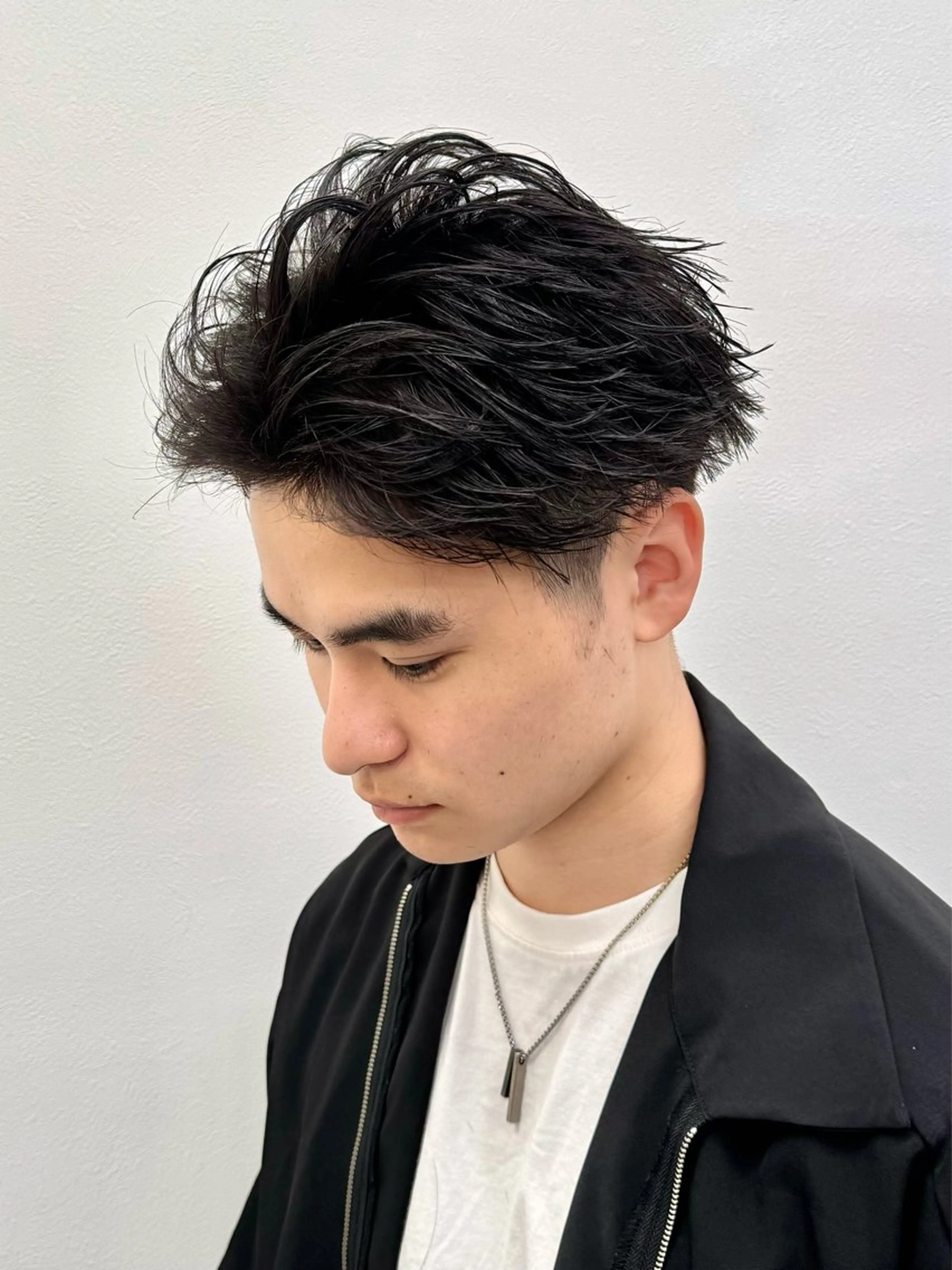 ショート パーマ ヘアアレンジ 顔まわりカット の達人のヘアスタイル