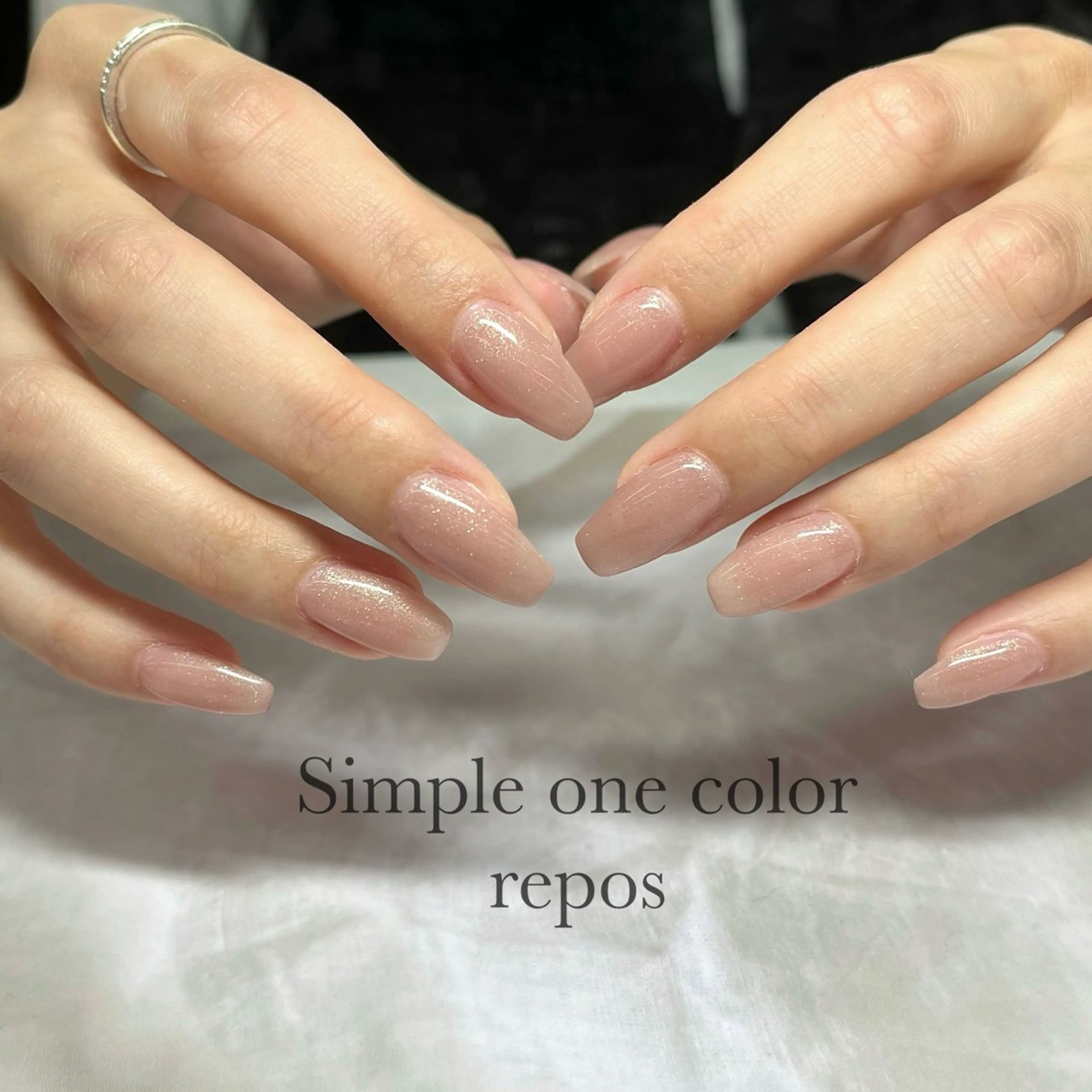 ネイル グラデーション オフィスネイル ワンカラーネイル ピンク ピンクベージュ ハンドネイル repos-ルポ-所属・repos mikuのネイルデザイン