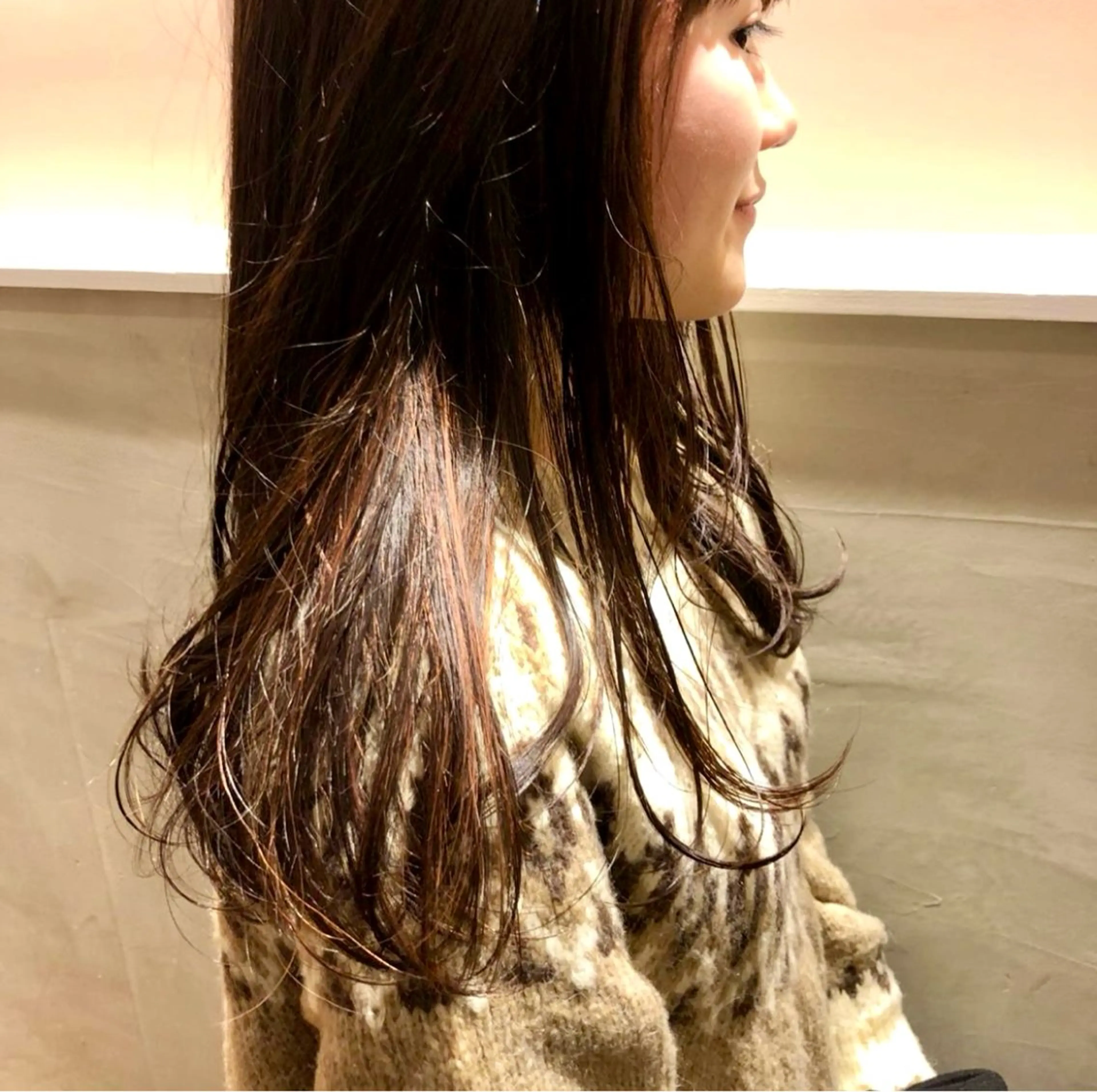 ミディアム カラー パーマ カット ヘアカラー トリートメント レイヤー/透明感/ 髪質改善🩵NANAのヘアスタイル