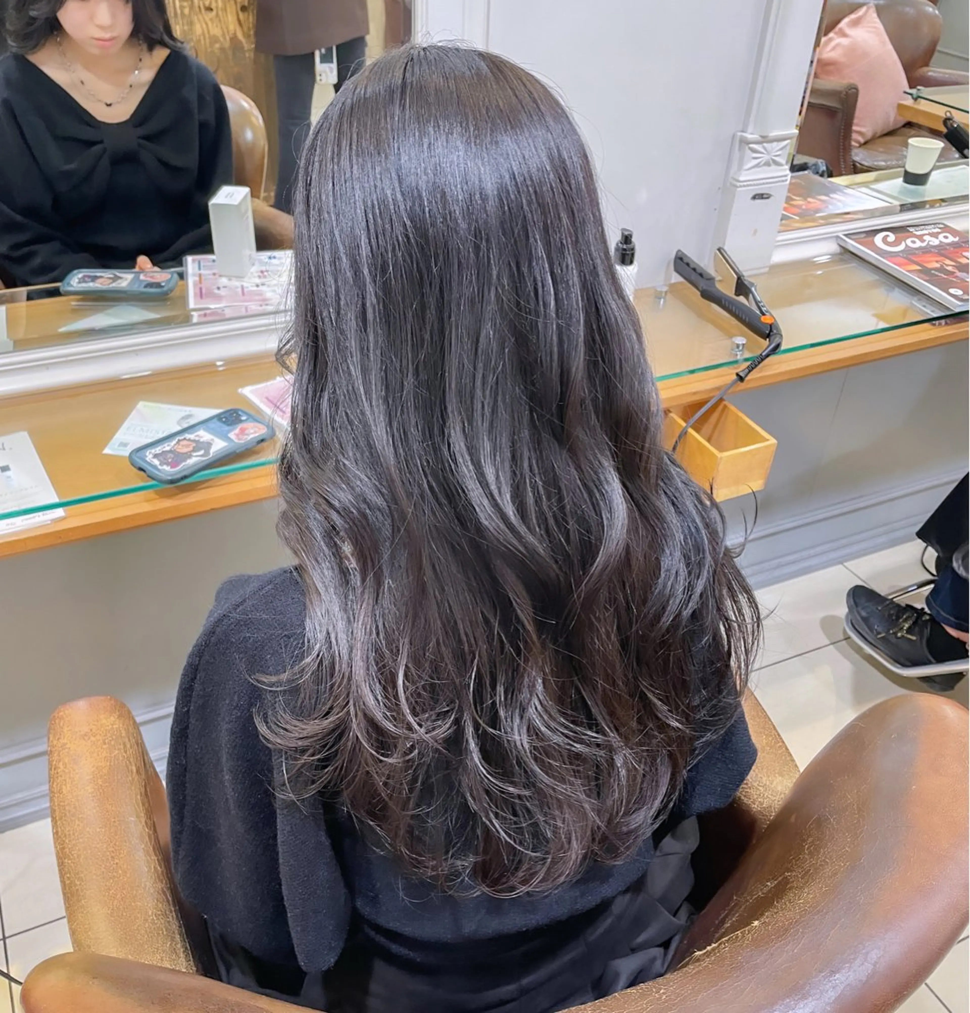 ロング カラー グレージュ ロング カット トリートメント ボブ ブリーチ/miinaのヘアスタイル