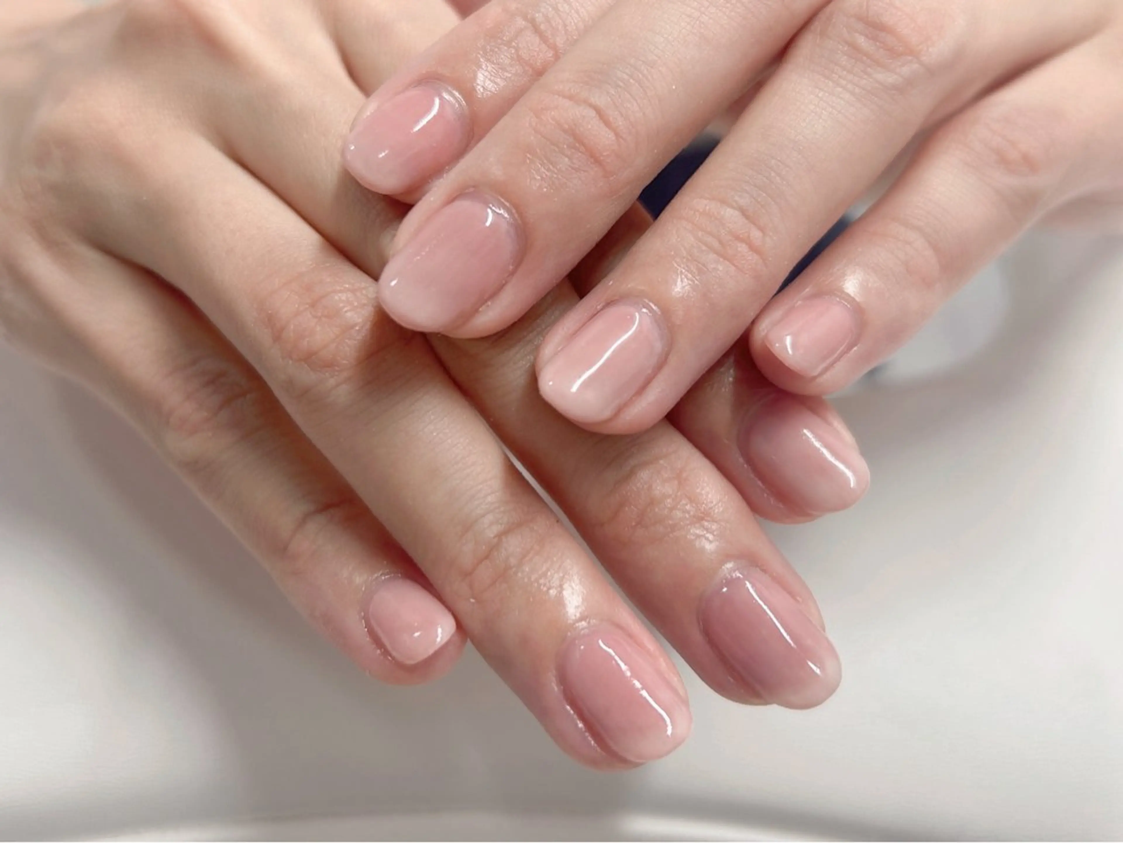 ネイル 桜ネイル オフィスネイル ワンカラーネイル ショートネイル シンプルネイル ハンドネイル Forca total studio所属・Forca Airaのネイルデザイン