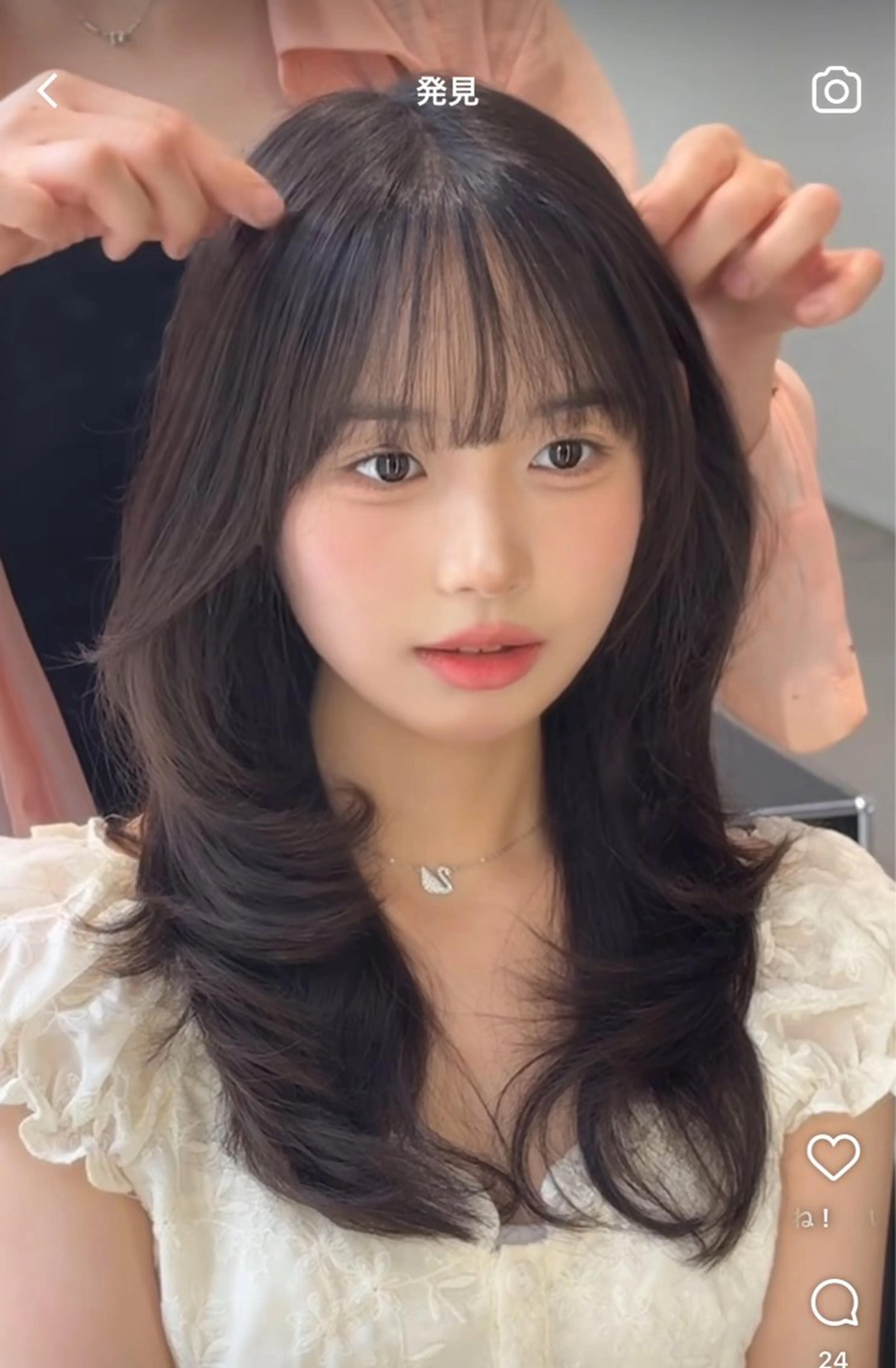 セミロング パーマ セミロングパーマ ARMONY表参道所属・韓国風専門 RYOのヘアスタイル