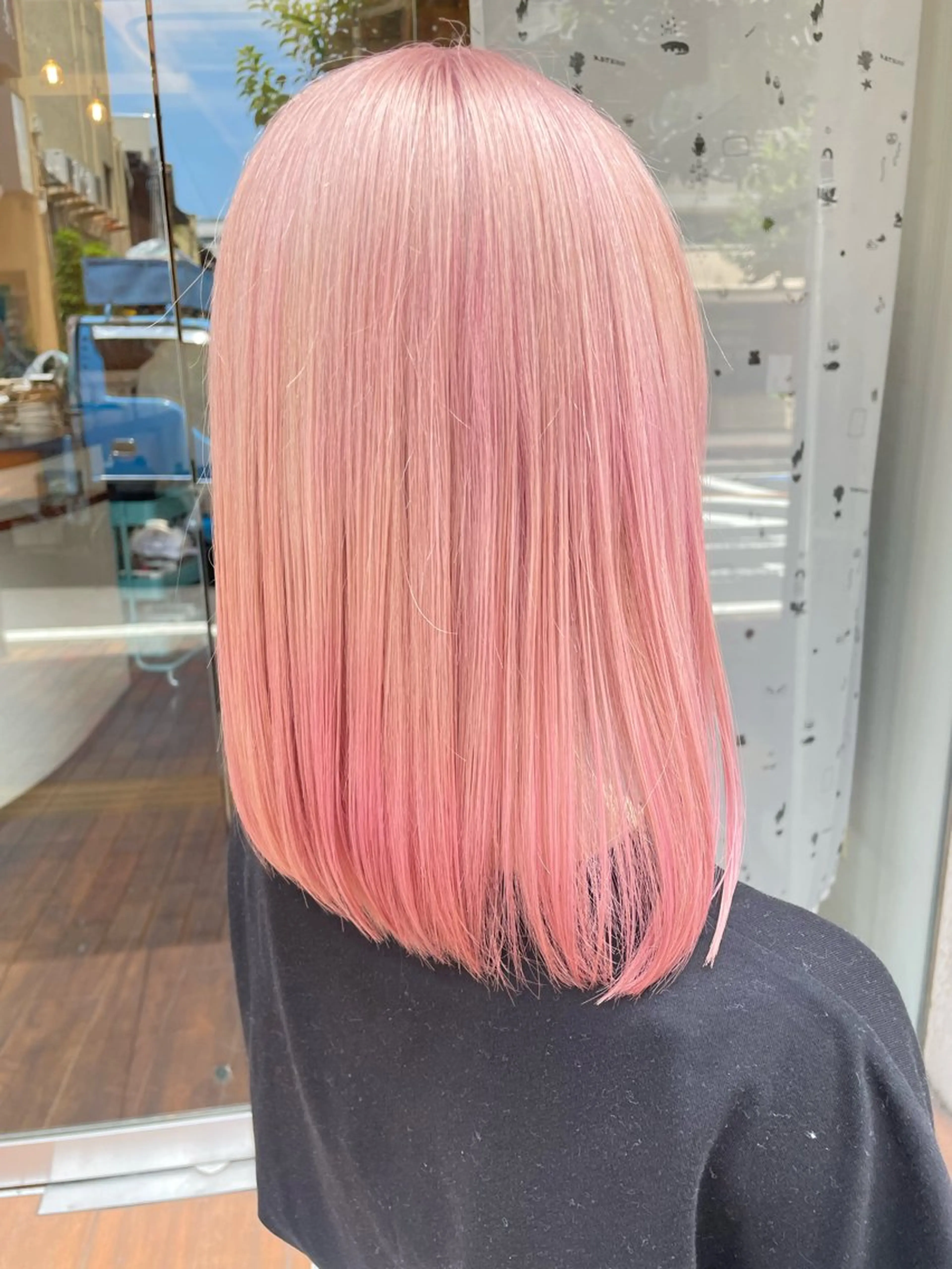 ミディアム カラー ピンクカラー ヘアカラー トリートメント CoCooN 店長 さのえみのヘアスタイル