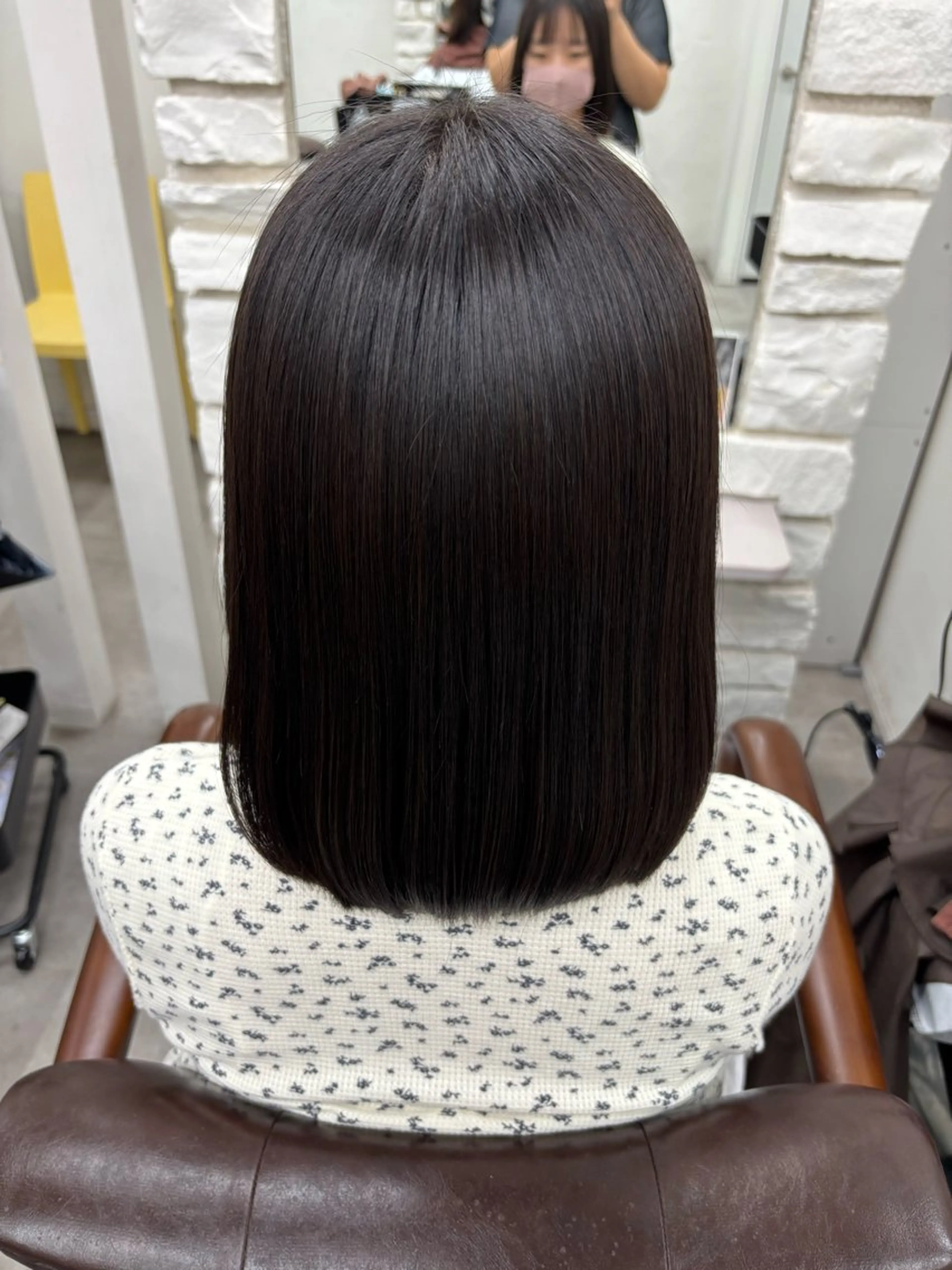 ミディアム カット 縮毛矯正 トリートメント I see所属・I see/天王寺/ 髪質改善/本田 唯のヘアスタイル