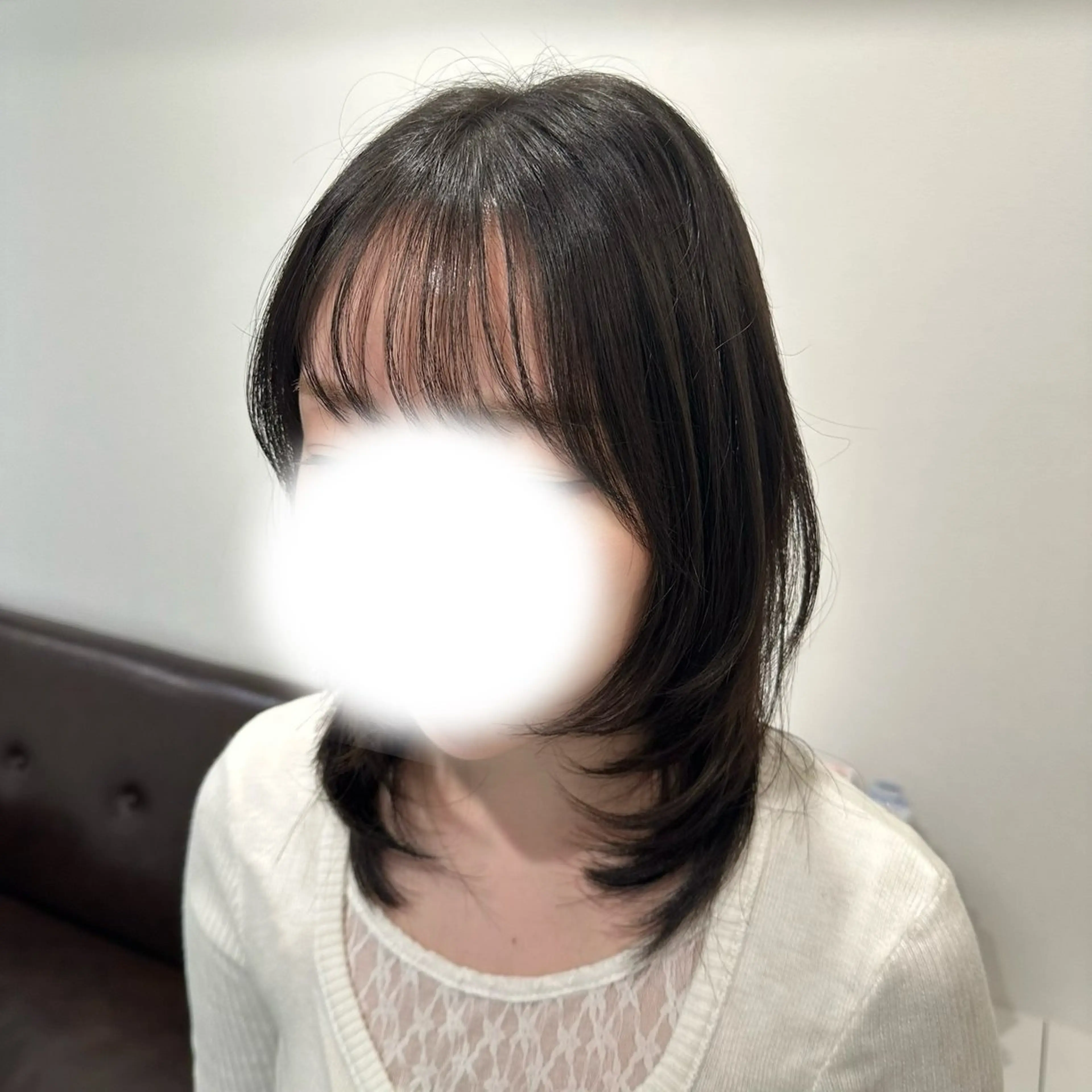 ミディアム ミディアムレイヤー 顔周りカット 韓国風ヘア レイヤーカット 小顔カット カット tiravento 南船場店所属・nana 韓国スタイル🇰🇷のヘアスタイル