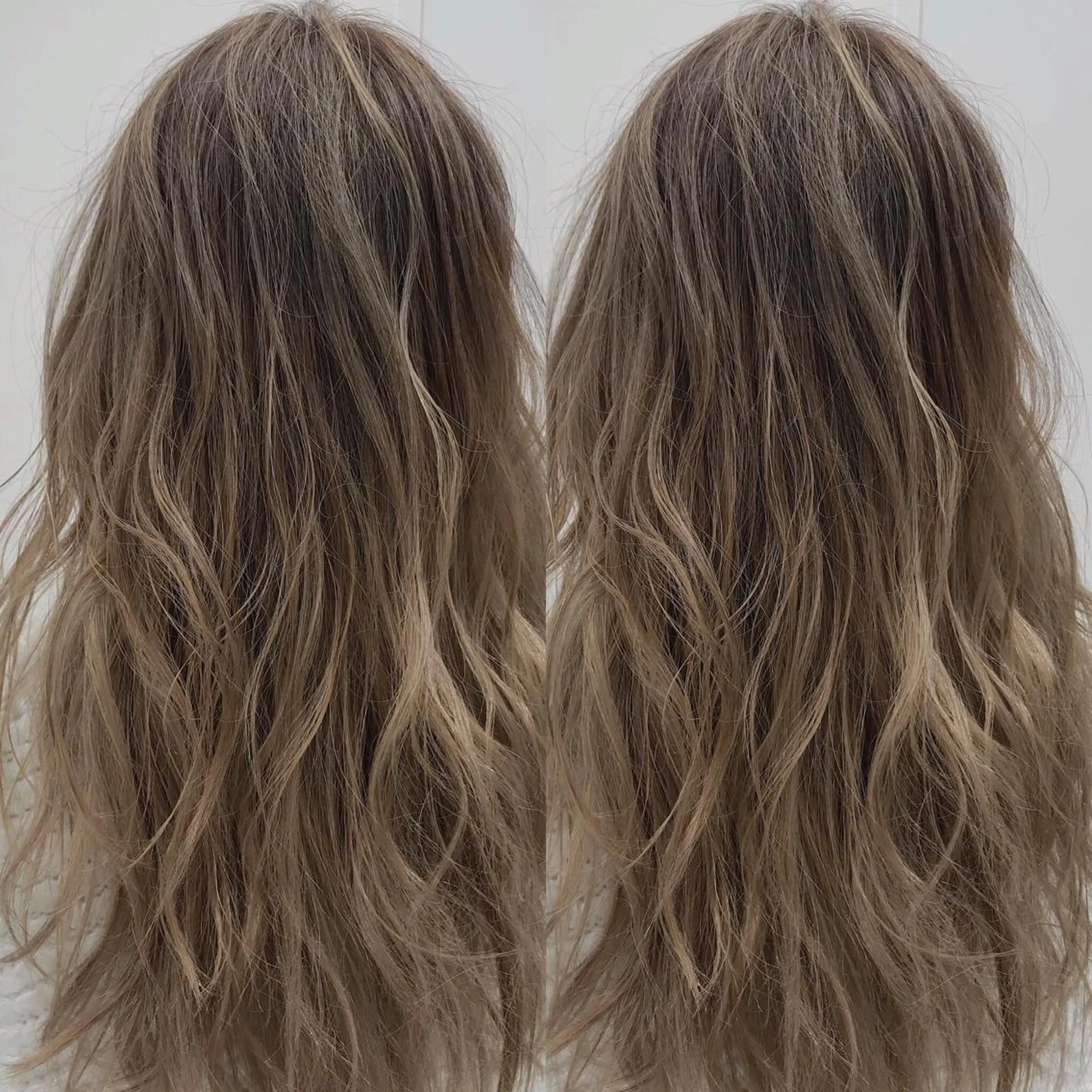 ロング カラー ベージュカラー ブロンド ブロンドベージュ グラデーションカラー ハイライトカラー AGU akariのヘアスタイル