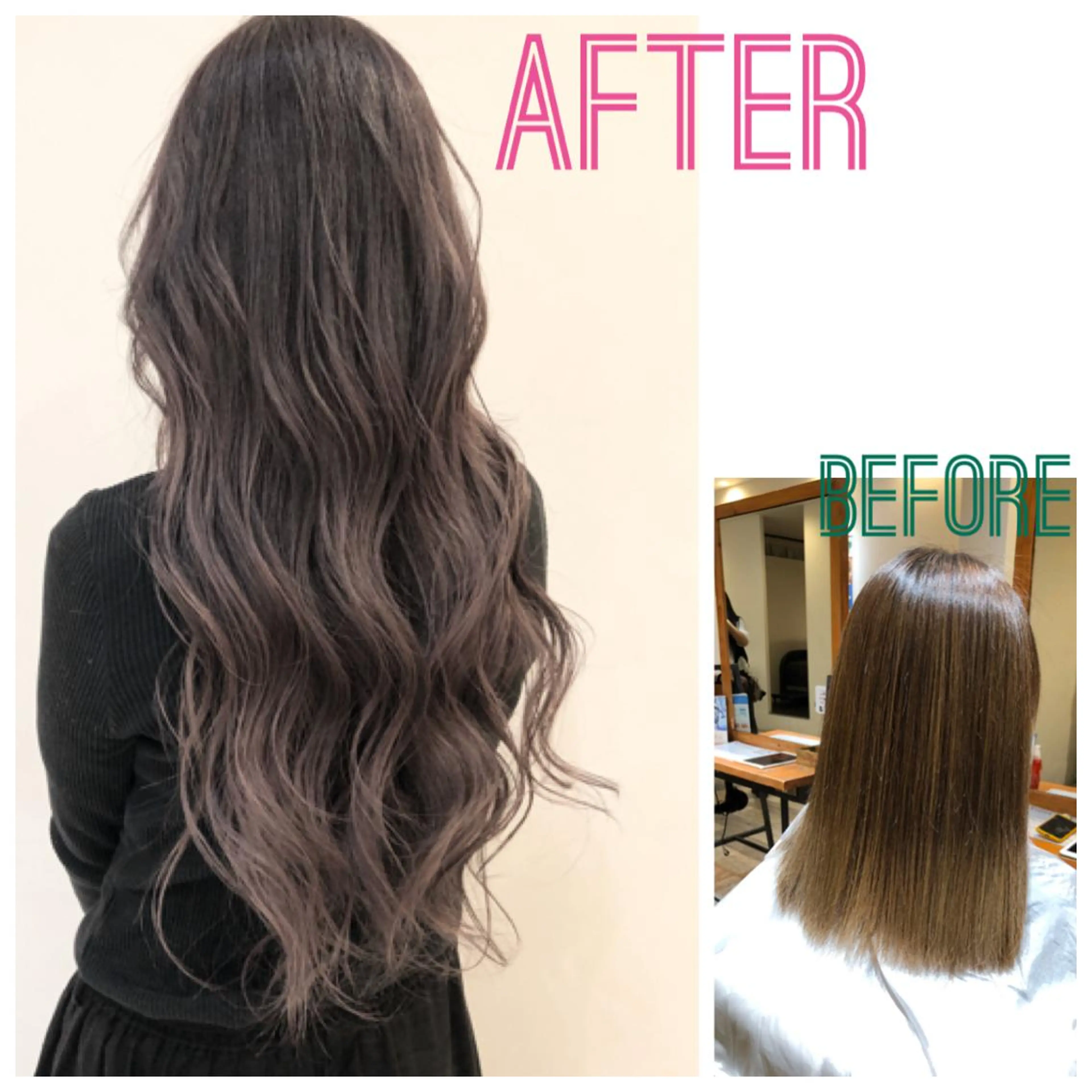 ロング カラー カット ヘアカラー エクステ 美髪改善×シールエク ステ/ヨシモトカンジのヘアスタイル