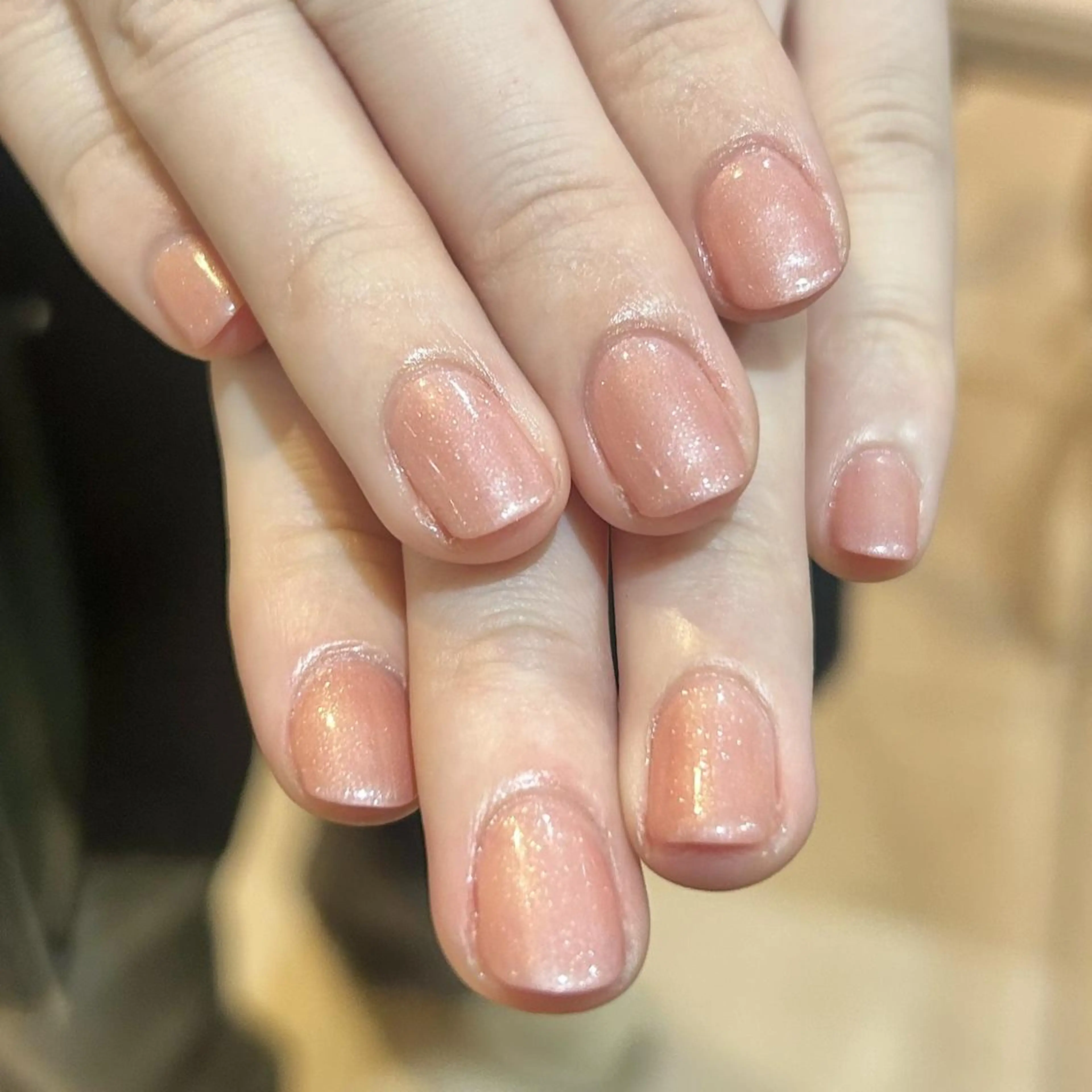 ネイル キラキラネイル ラメ(グリッター) オフィスネイル ワンカラーネイル シンプルネイル Bianca 今池店 Nishikawaのネイルデザイン