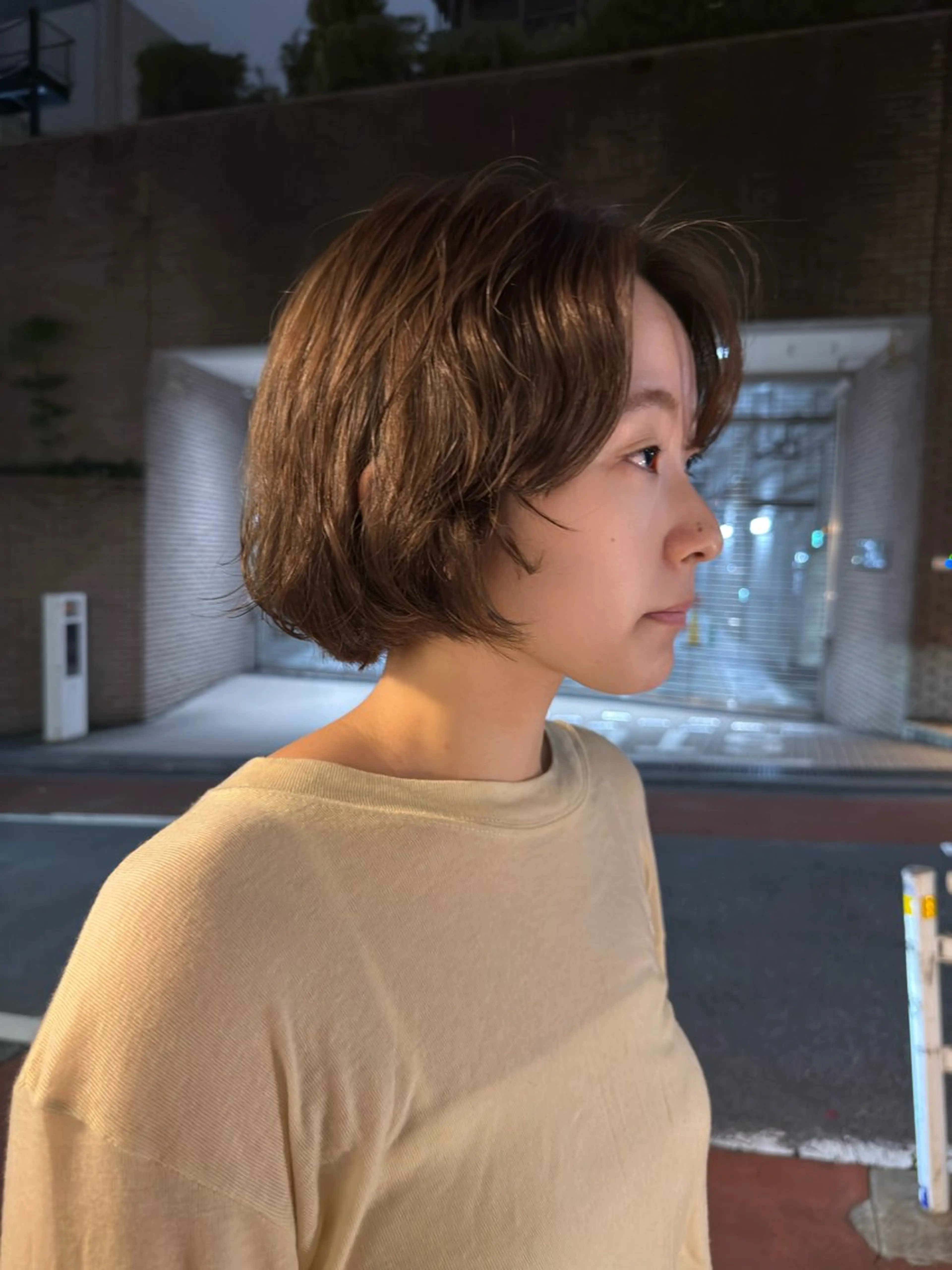 ショート カラー パーマ パーマ/ボブ /レイヤー チヒロのヘアスタイル