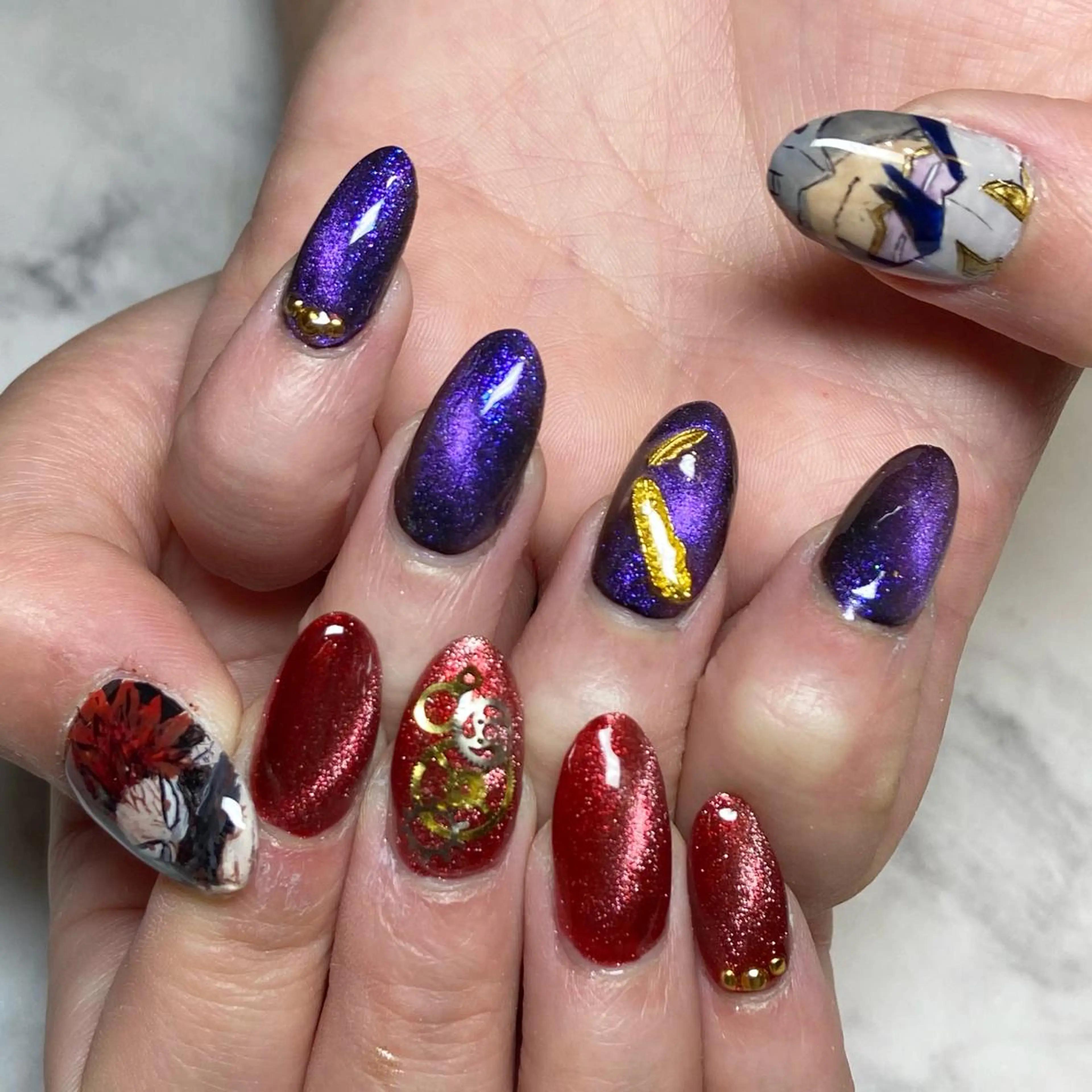 ネイル ジェルネイル マグネットネイル スカルプネイル ネイルチップ ハンドネイル YUN 💅のネイルデザイン