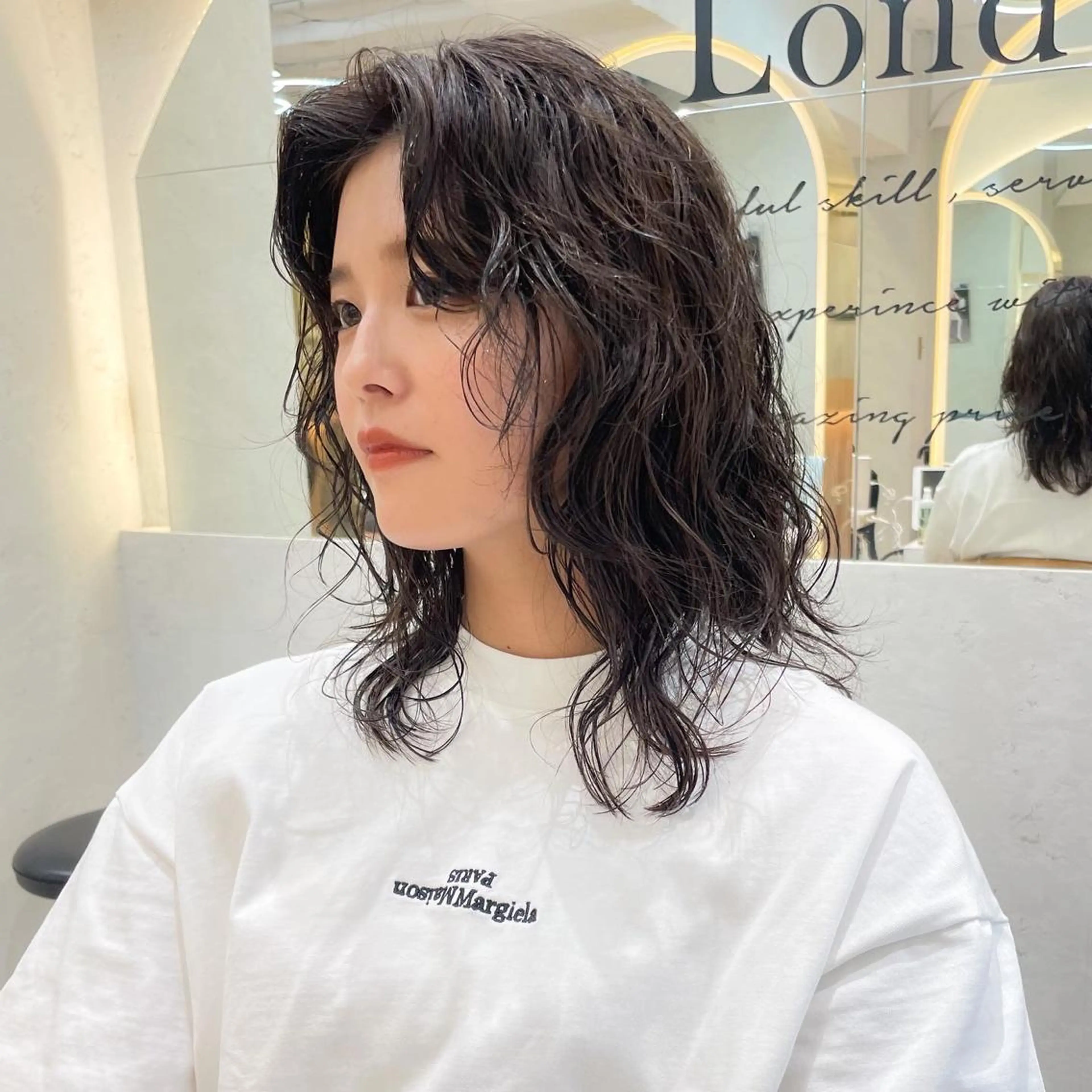 ミディアム カット パーマ トリートメント 産休中2026.4月 復帰予定/野崎華代のヘアスタイル