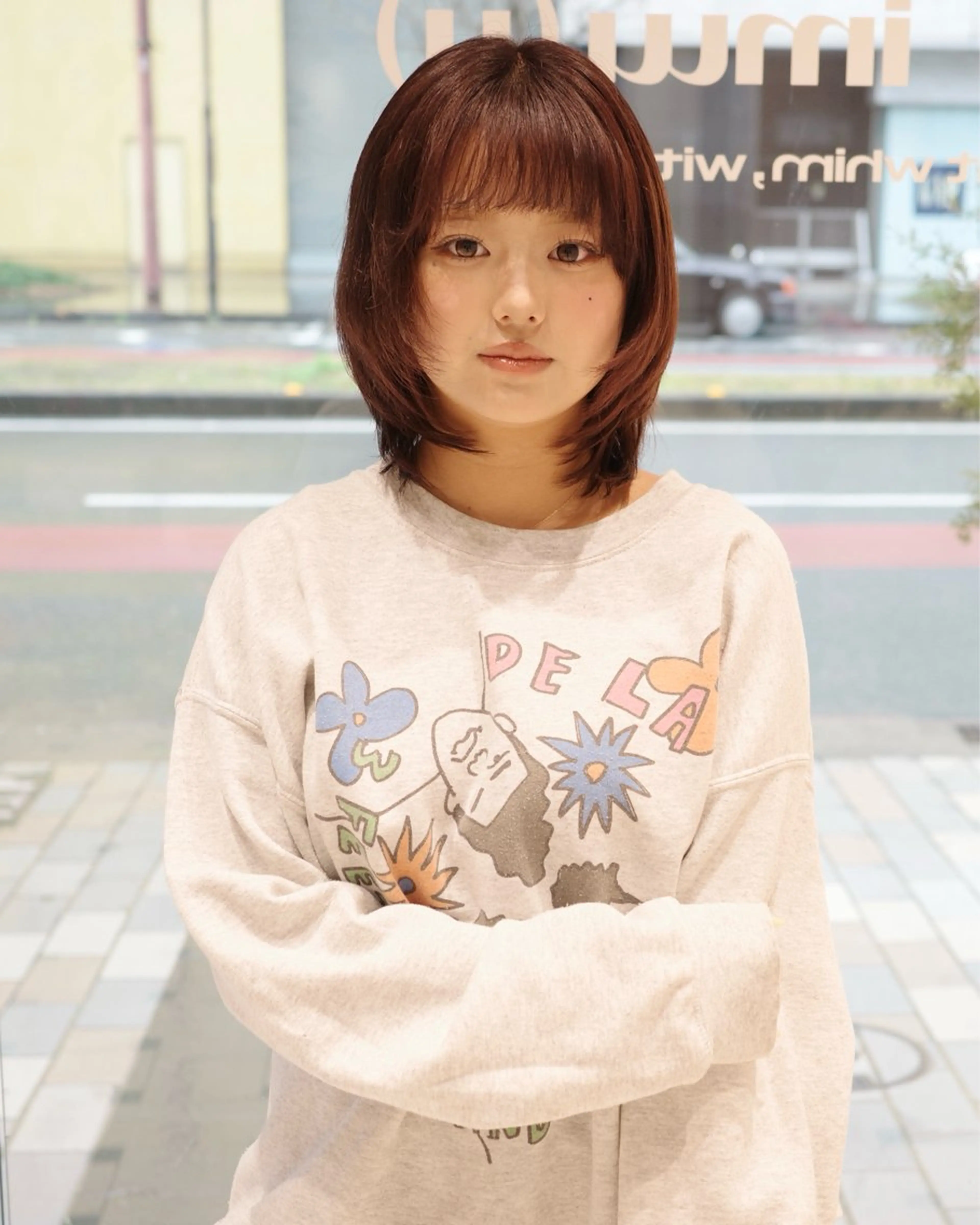 カラー ブリーチ ハイトーンカラー カット (h)wim kikoのヘアスタイル