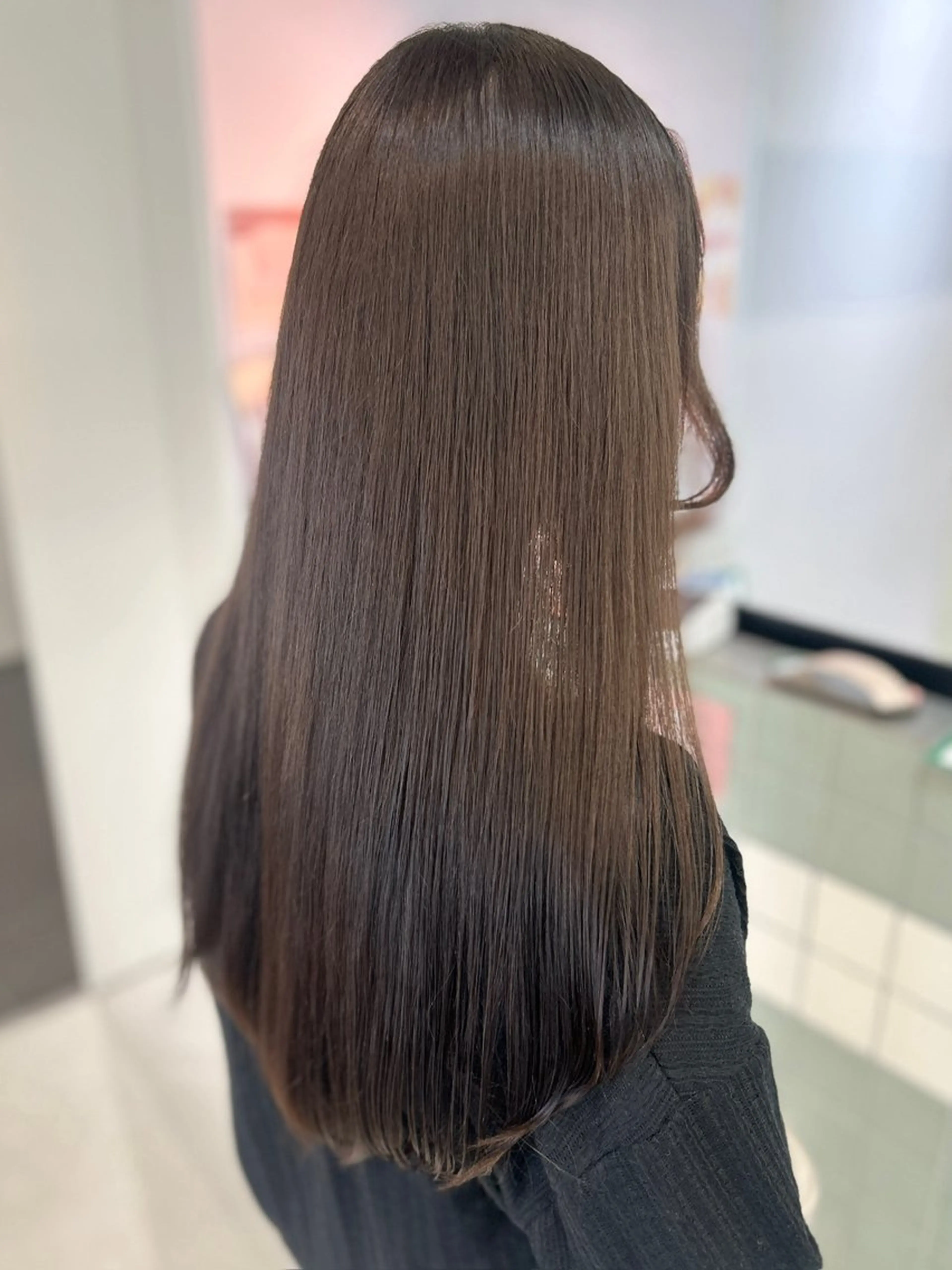 当日限定‼️ワンカラー🩵【トレンドカラー➕トリートメント超音波アイロン付き⭐️】ロング料金なし‼️の写真