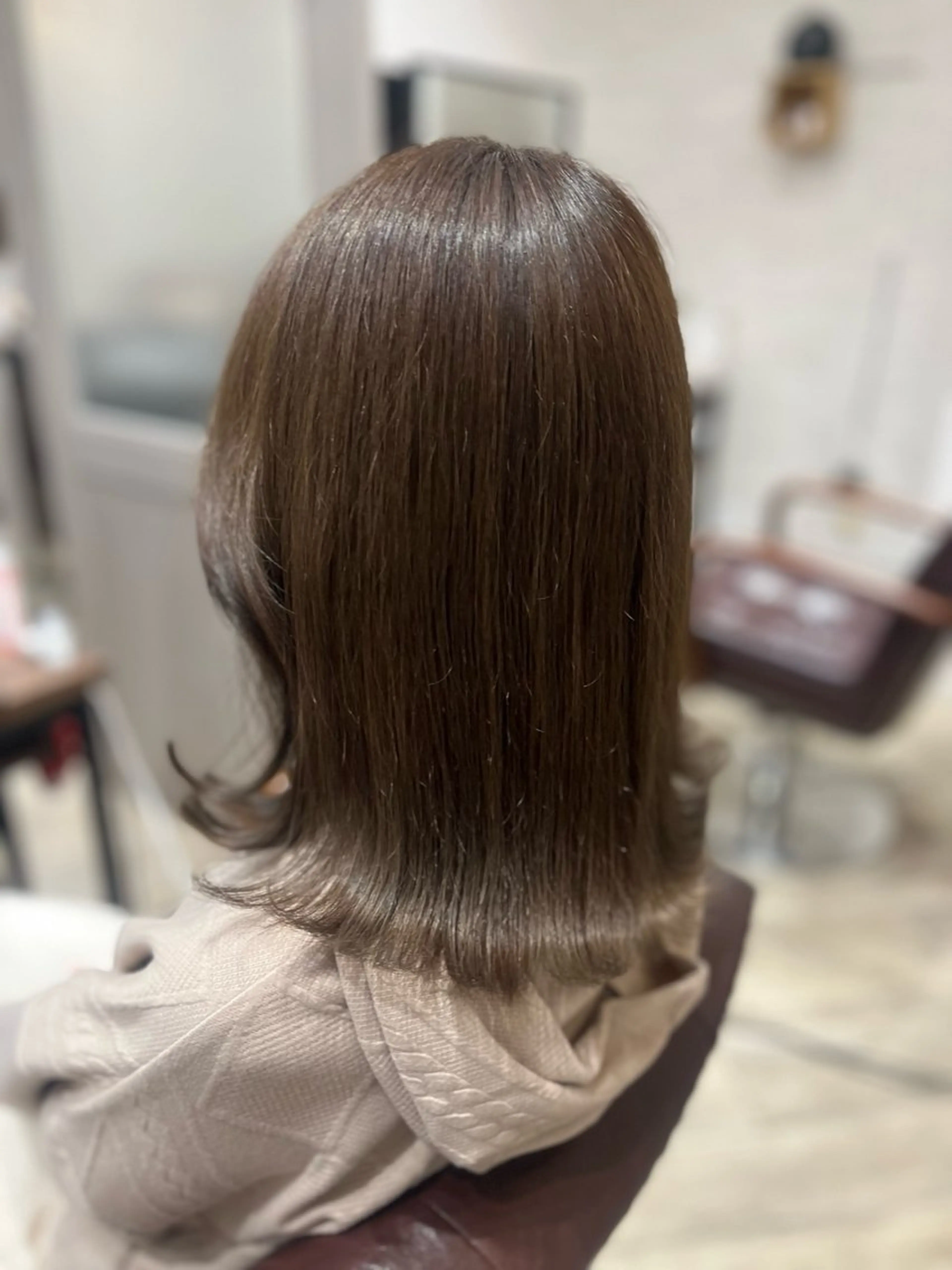 ミディアム カラー グレージュ カット ヘアカラー トリートメント 🫧ぷる艶カラー🫧 Yuubi🦩のヘアスタイル