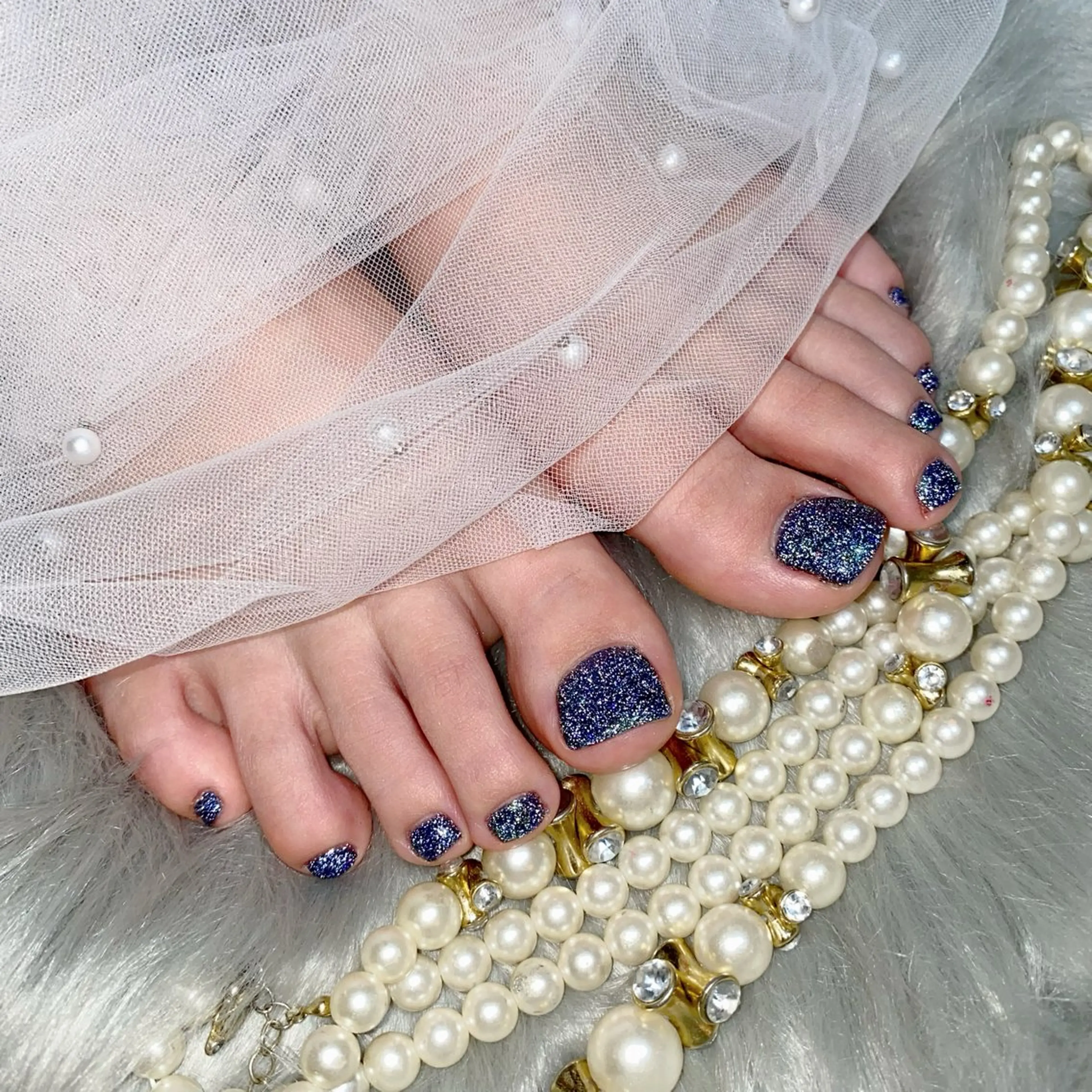 【オフなし】フットワンカラーorラメグラ🩵🩷の写真