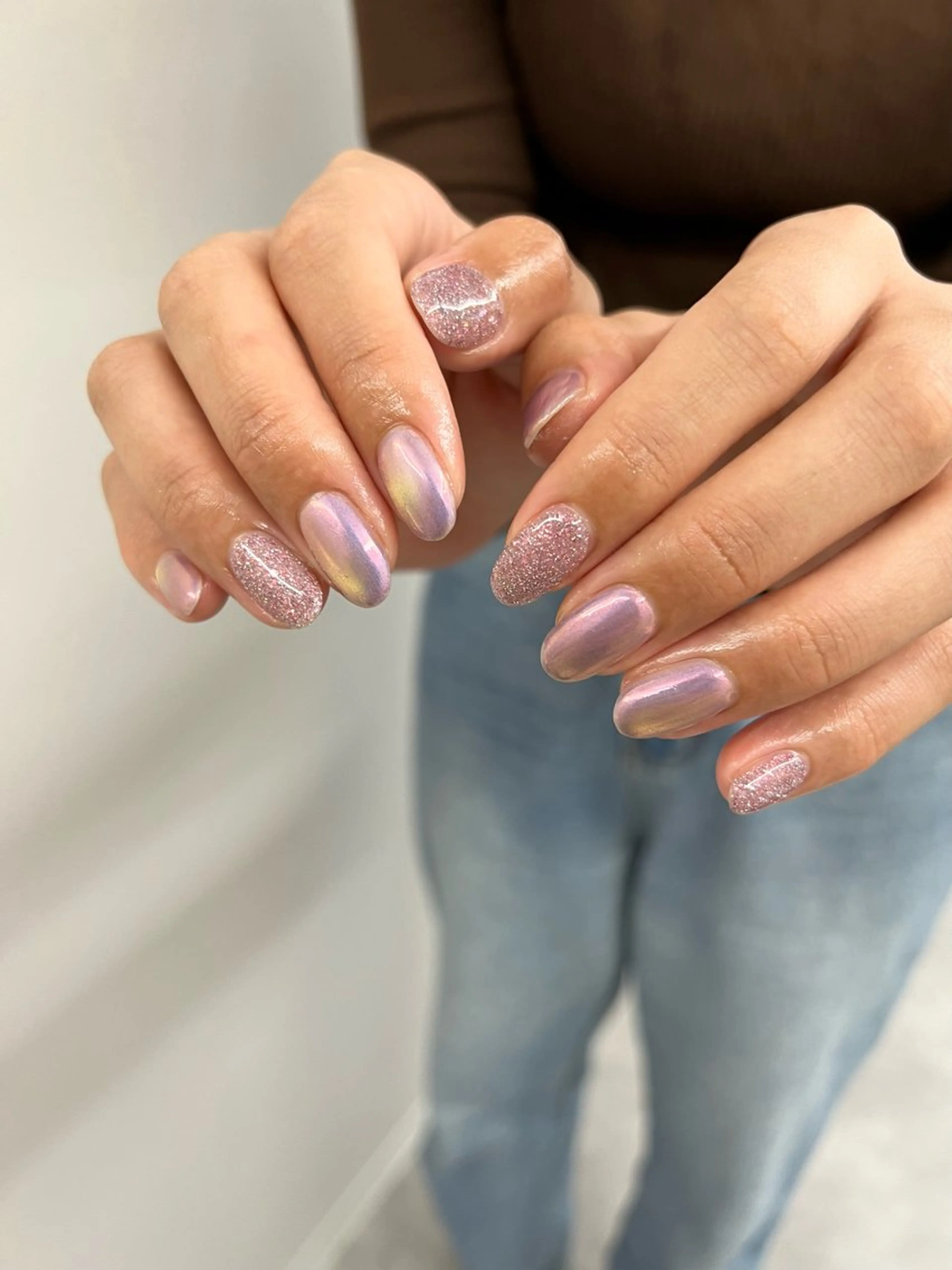 ネイル オーロラネイル フラッシュネイル ジェルネイル マグネットネイル ニュアンスネイル ハンドネイル ハンドケア Bana_ Nailのネイルデザイン