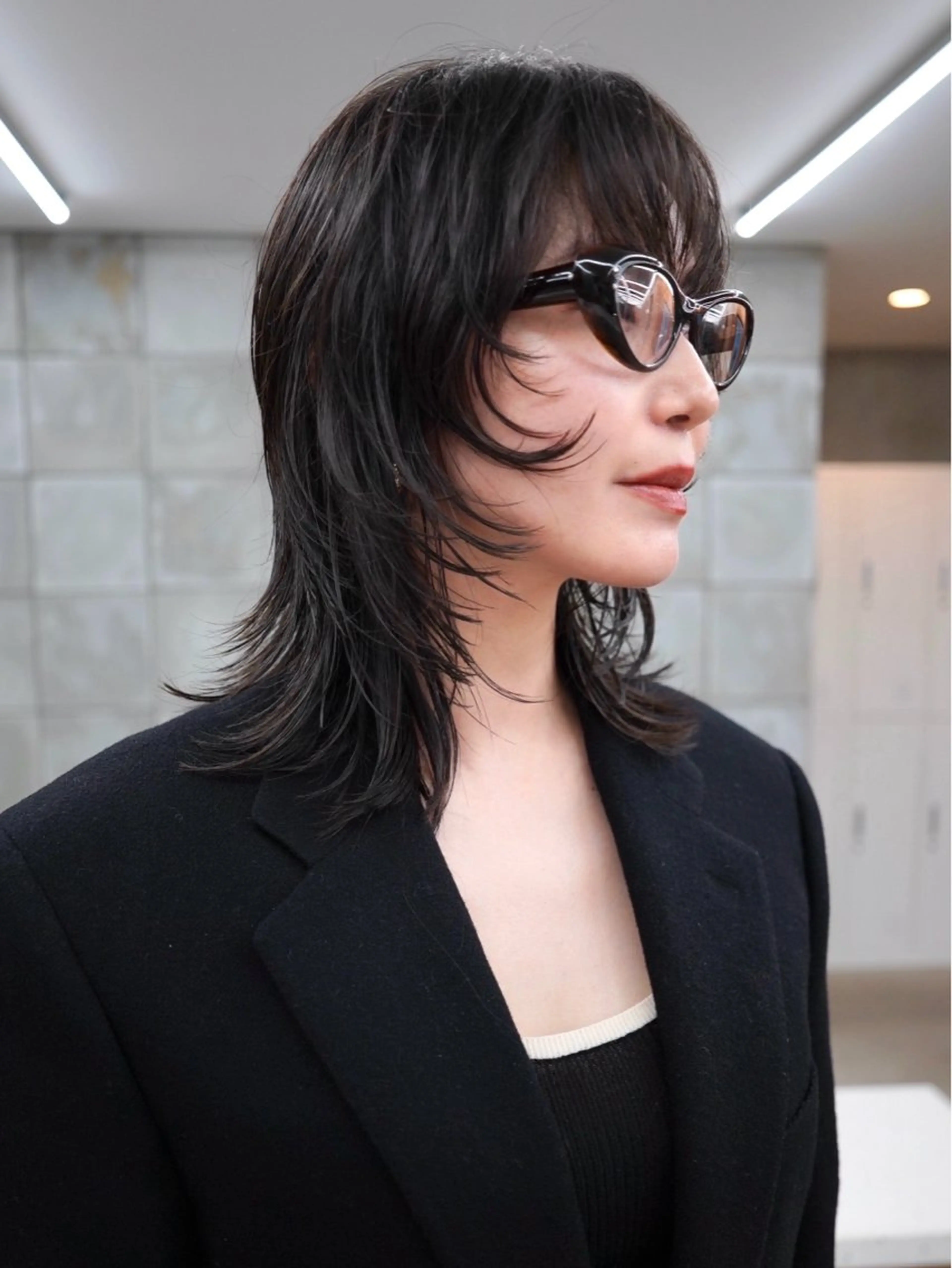 ショート カラー ハッシュカット ハイレイヤー レイヤーカット カット ヘアカラー トリートメント デザイン/レイヤー Kaito🐩/栄のヘアスタイル