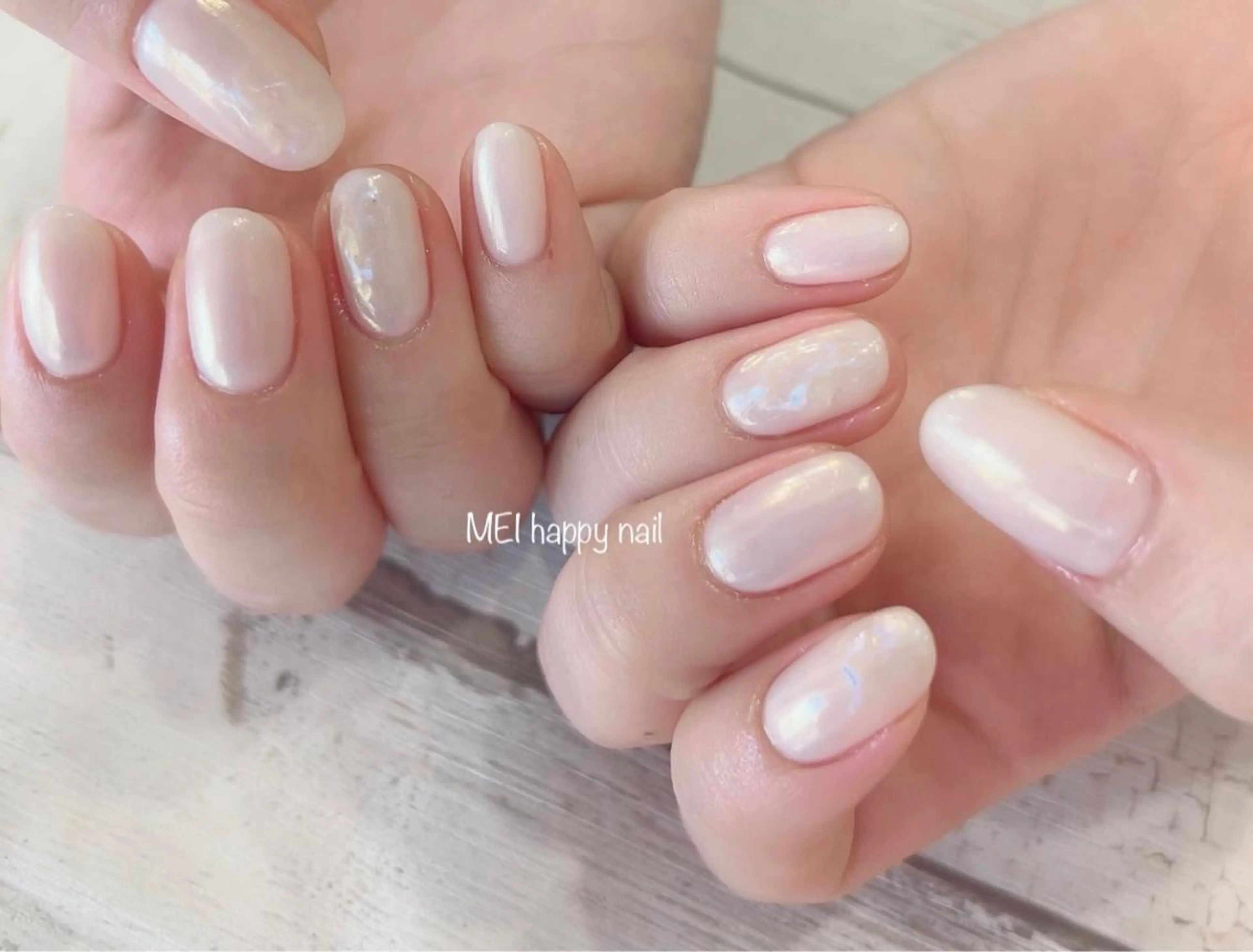 ネイル ミラーネイル 北浦和 自爪育成ケアのネイルデザイン