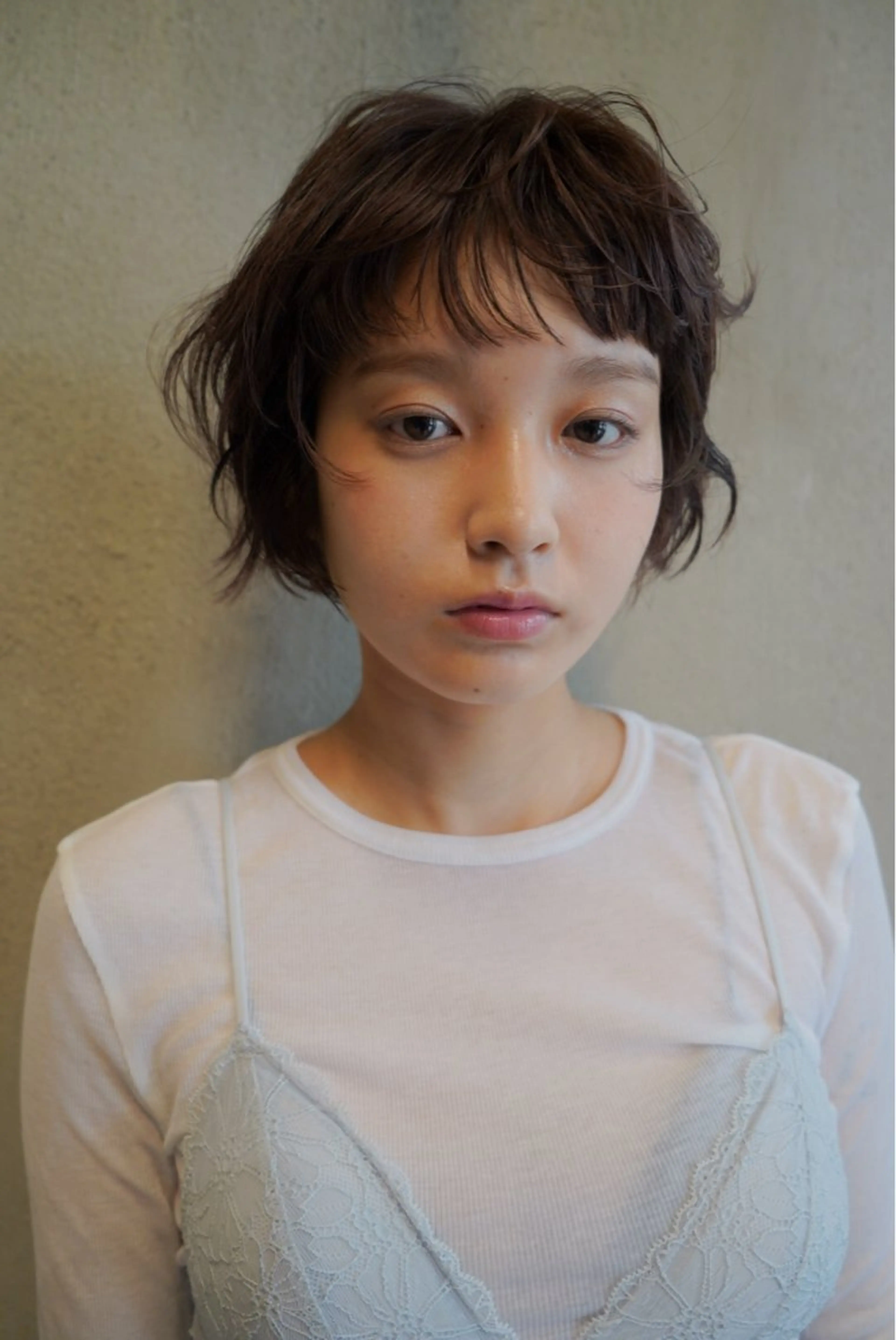 ショート カラー パーマ パーマ/レイヤー 岩山丈一郎のヘアスタイル