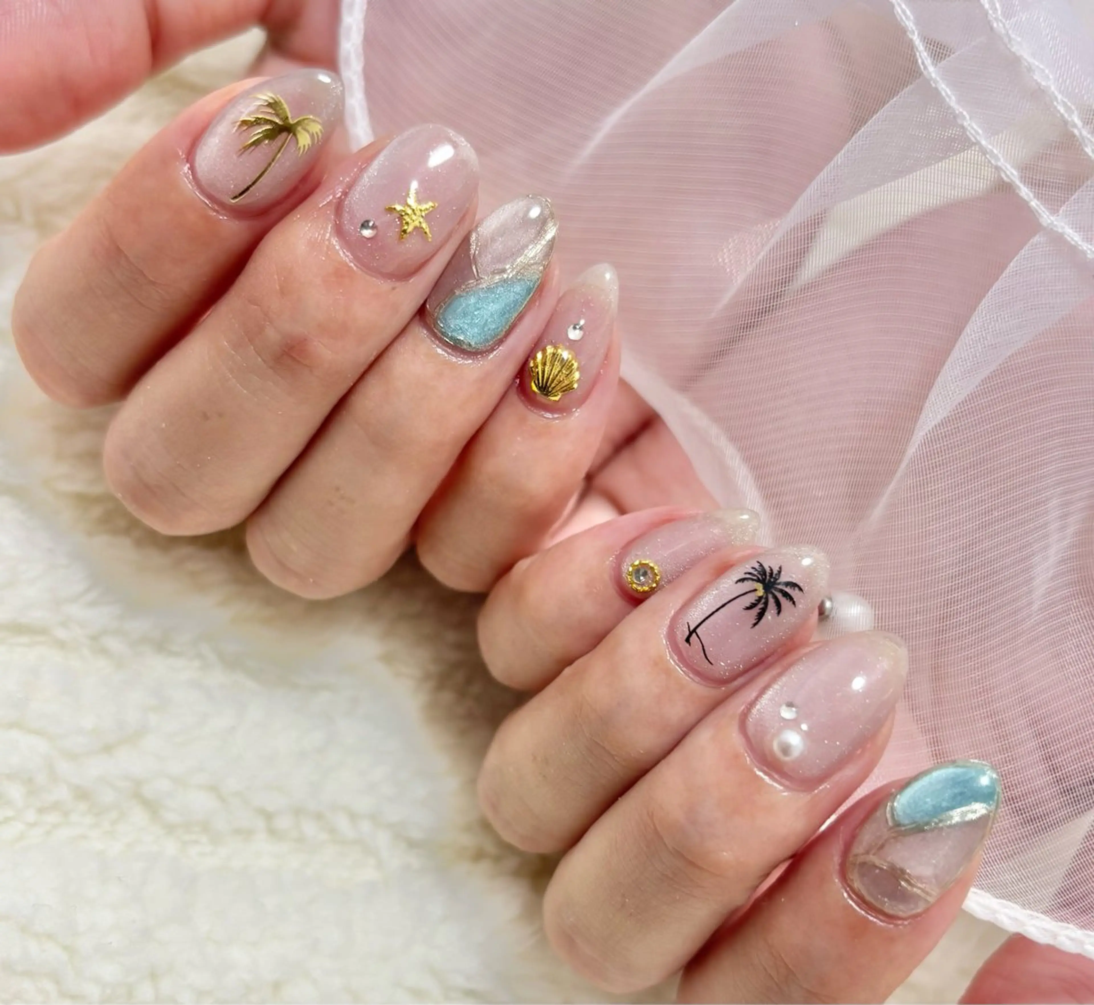 ネイル 夏ネイル わたなべ さやかのネイルデザイン