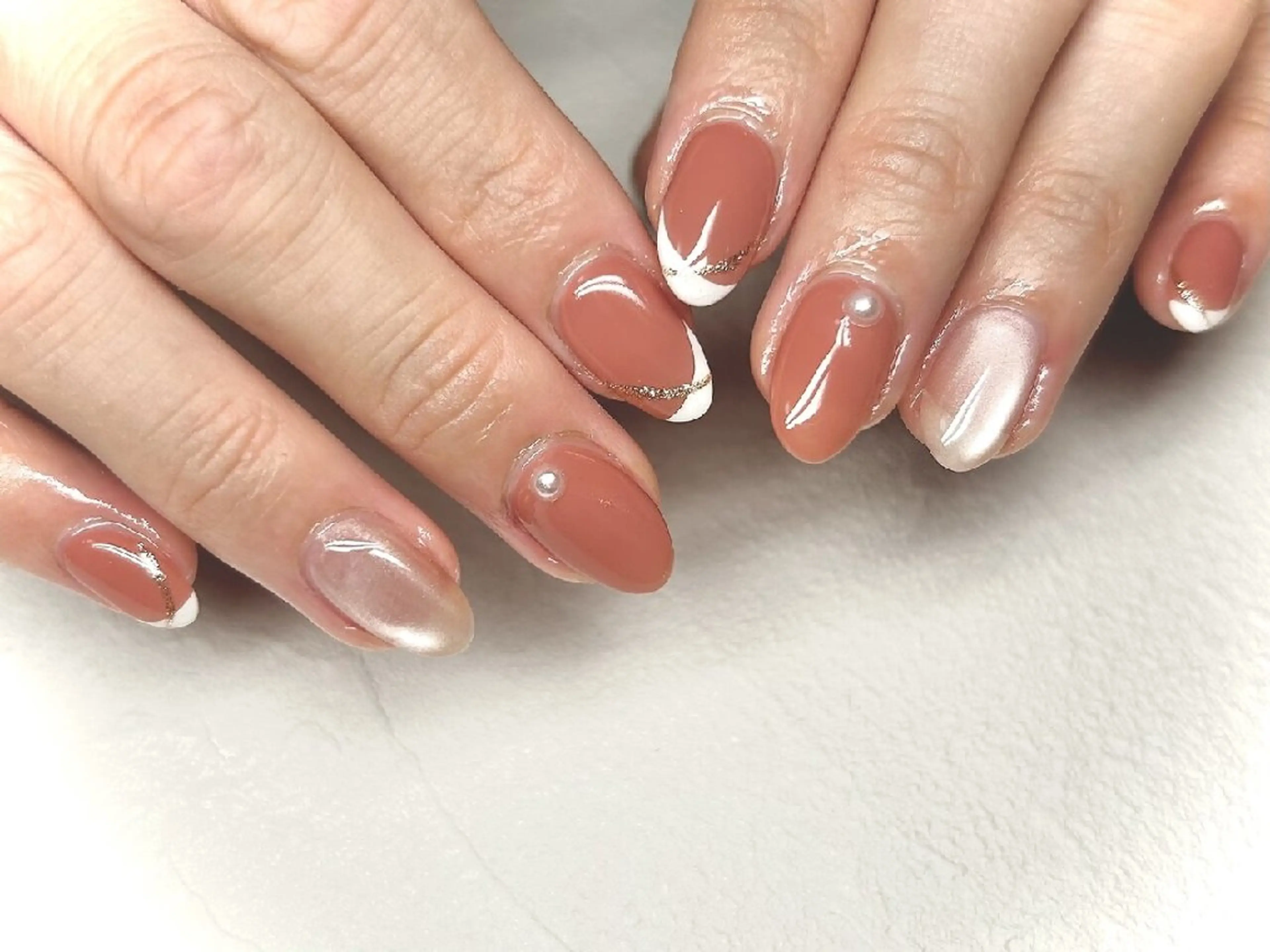 ネイル アートネイル 入学式 フレンチネイル 卒業式 韓国ネイル ハンドネイル JULIE NAILのネイルデザイン