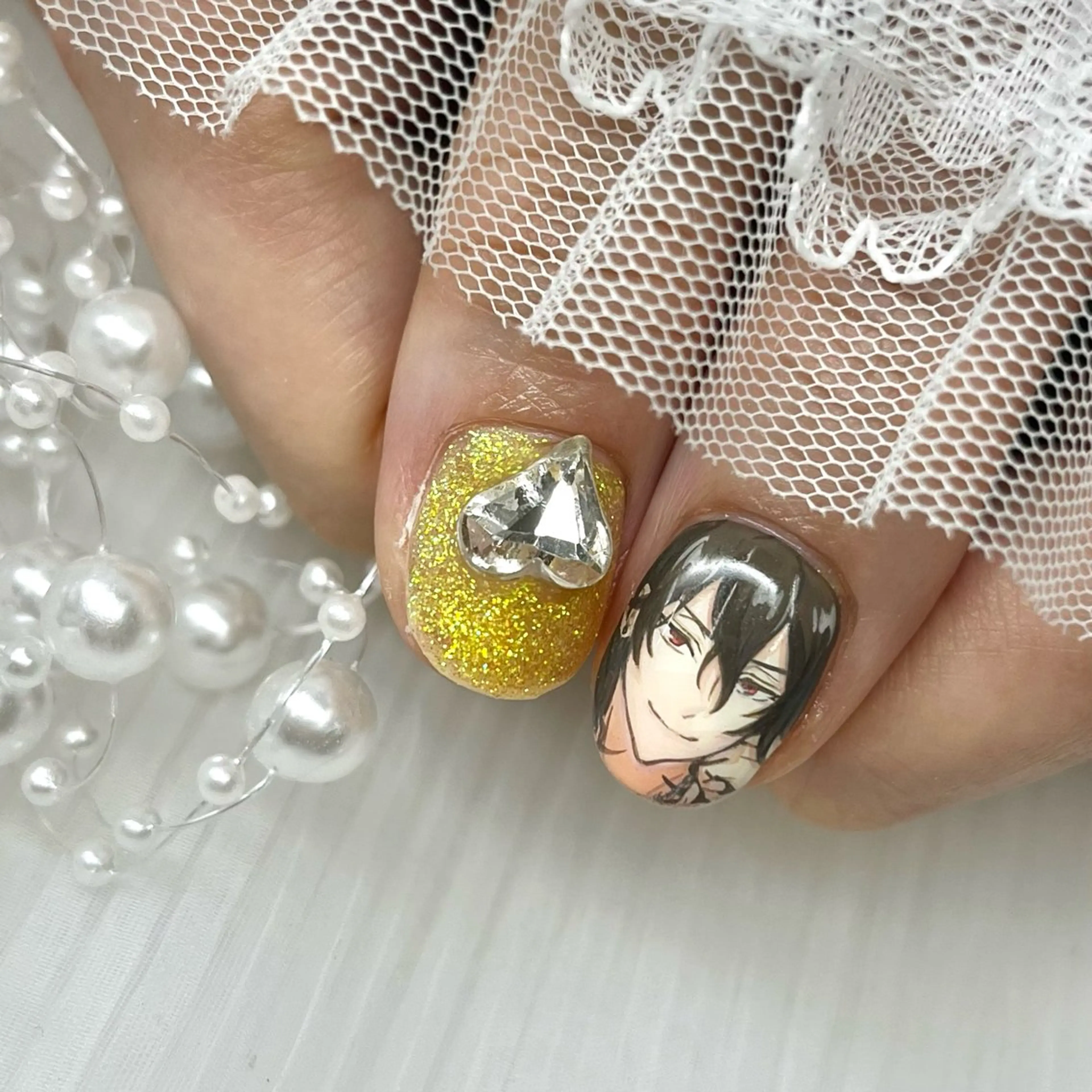 ネイル ハート ハンドネイル 池袋痛ネイル Nok. 渡辺のネイルデザイン