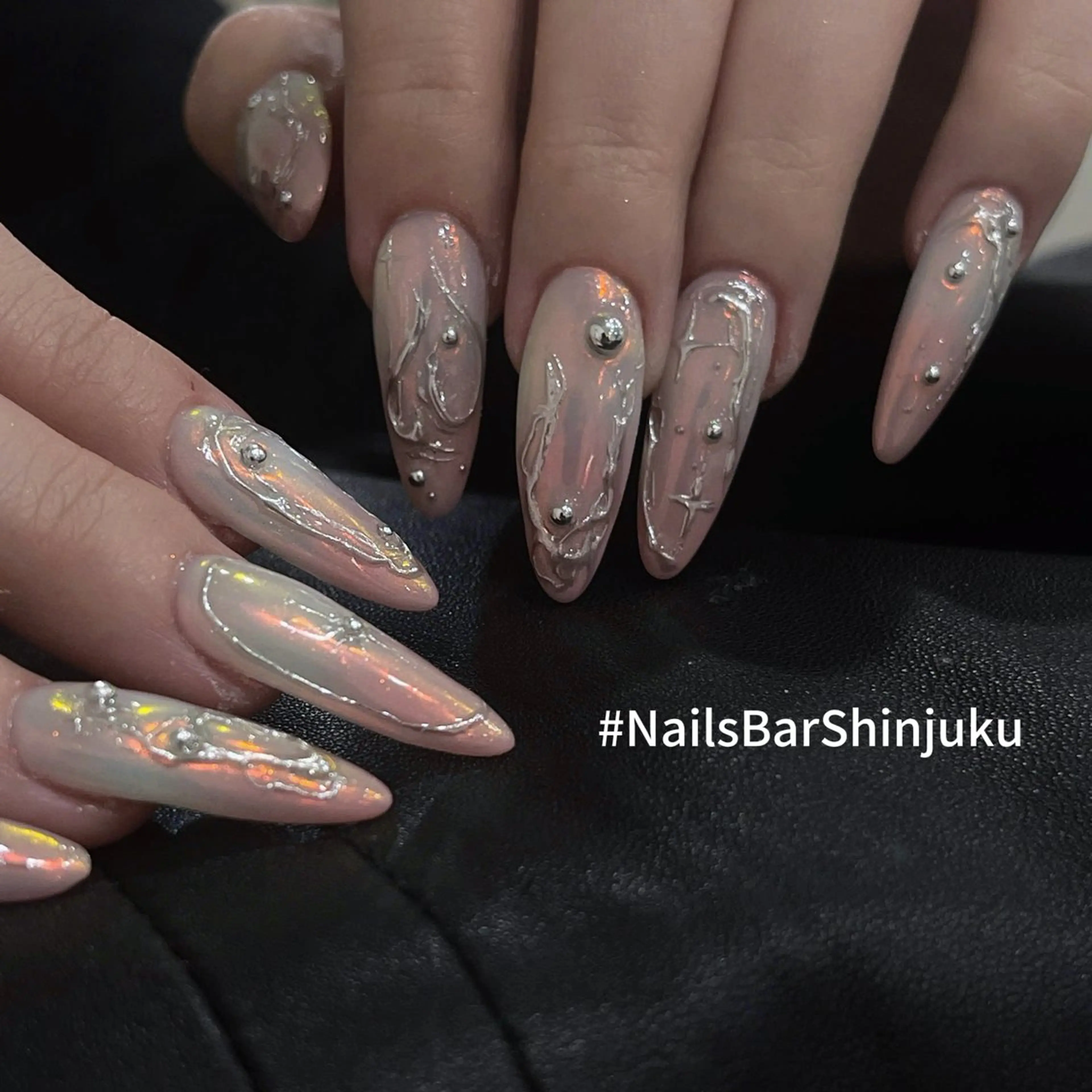 ネイル 長さ出し フレンチネイル ジェルネイル 韓国ネイル ロングネイル NAILS BAR SHINJUKUのネイルデザイン