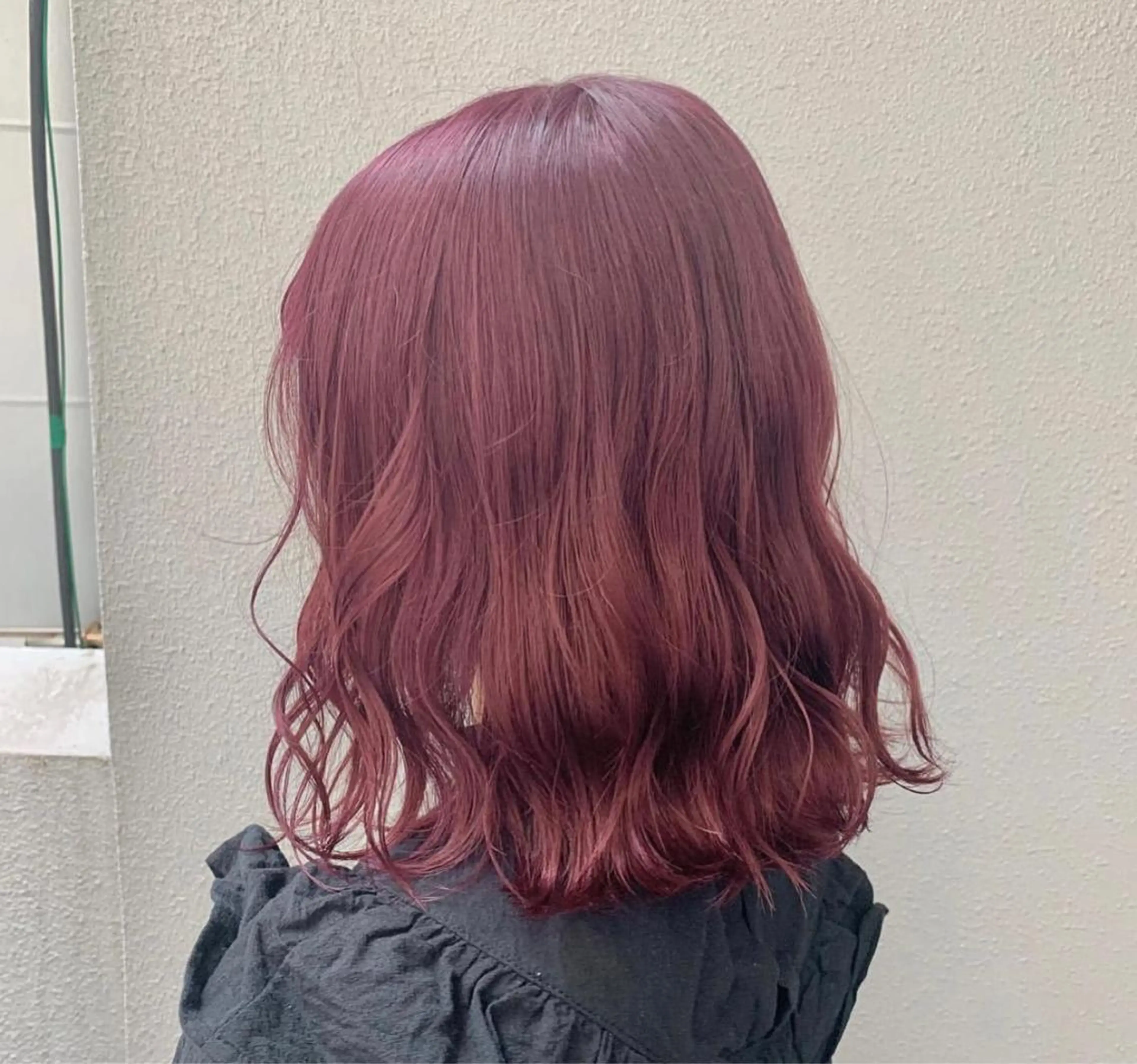 セミロング カラー カシス ピンクカラー 遠藤沙也加 /レイヤーカットのヘアスタイル