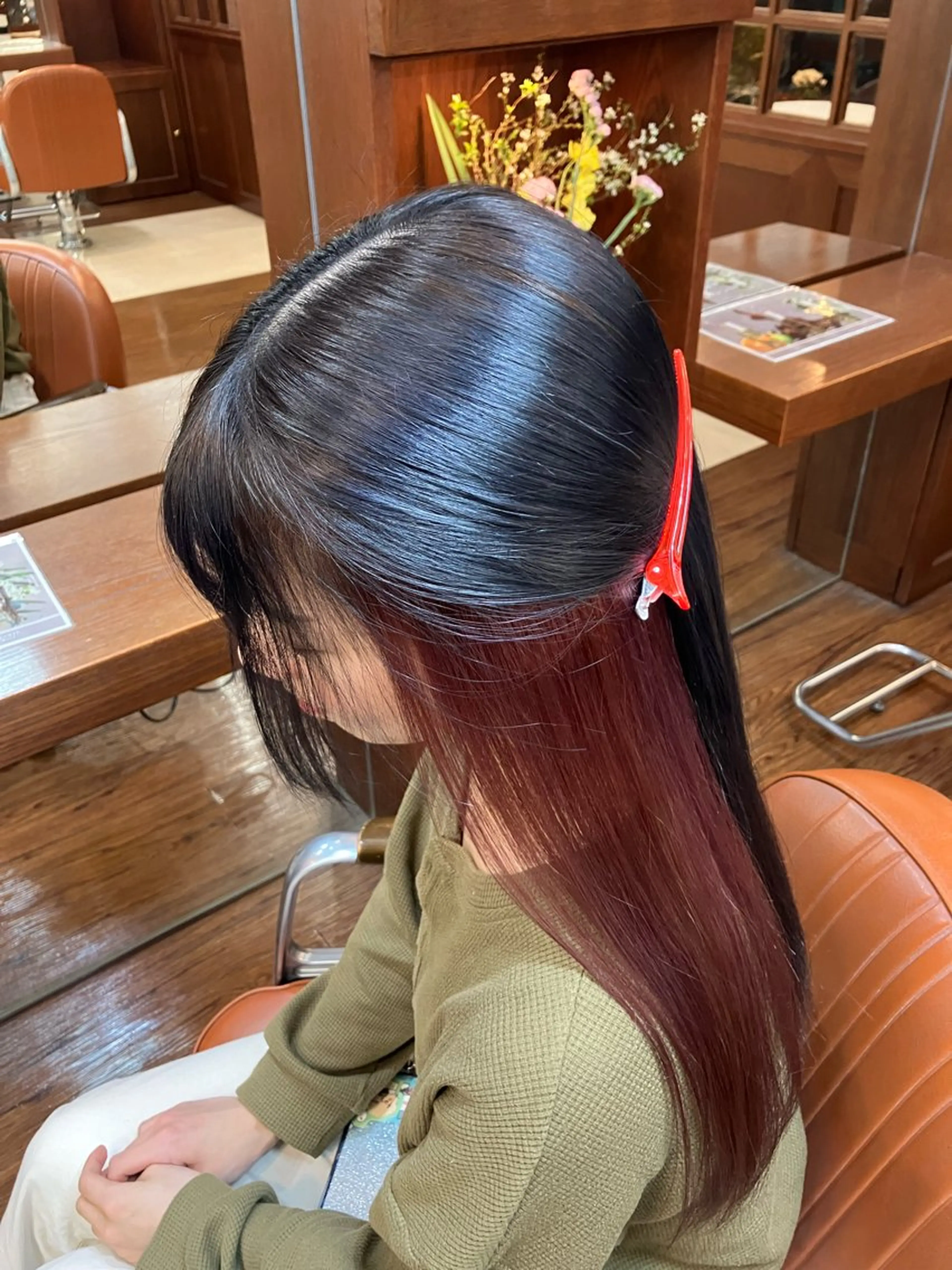 ロング カラー カット 【感動の美髪矯正】 溝の口/佐藤那都💫のヘアスタイル