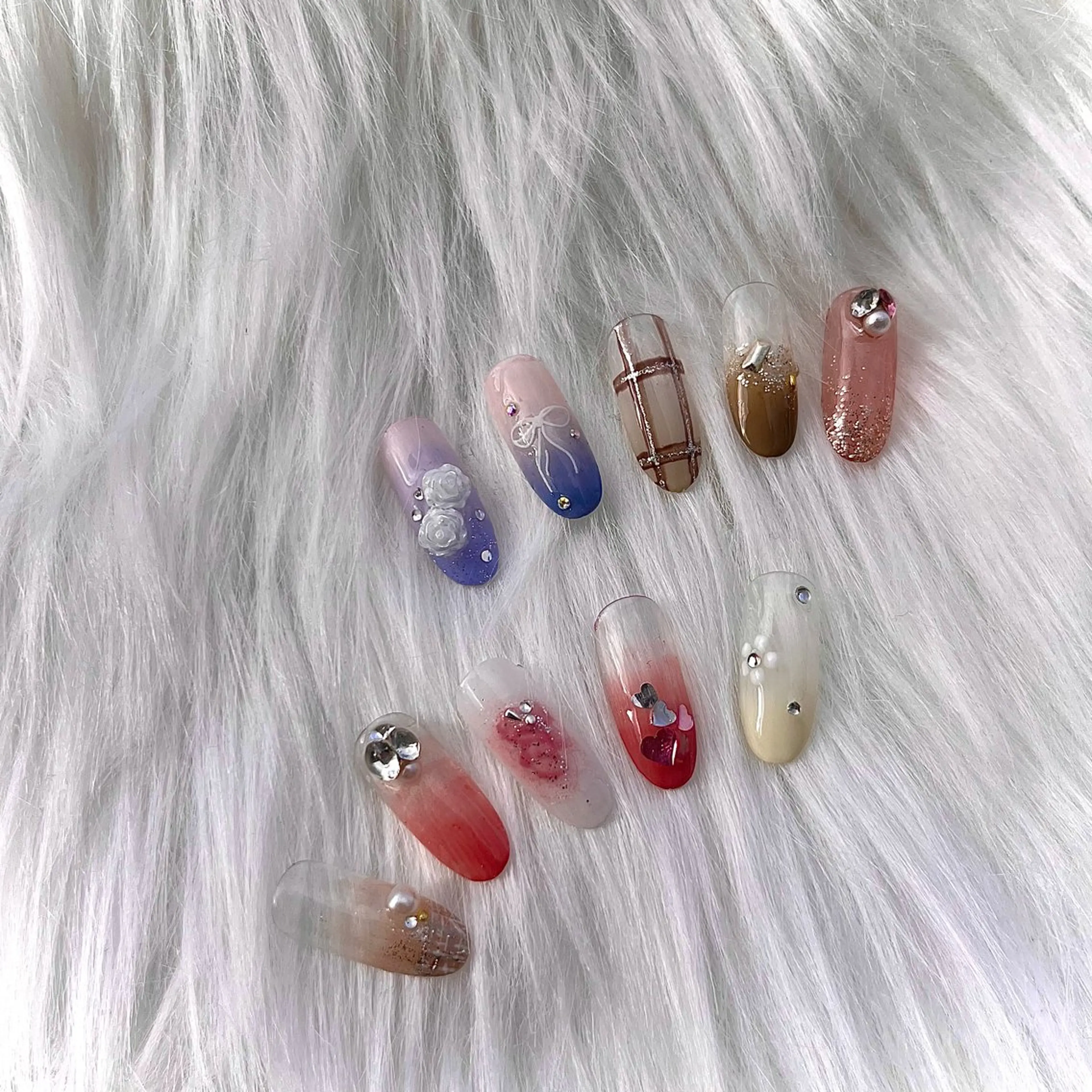 〈オフあり〉カラーグラデーション+写真アート2本の写真