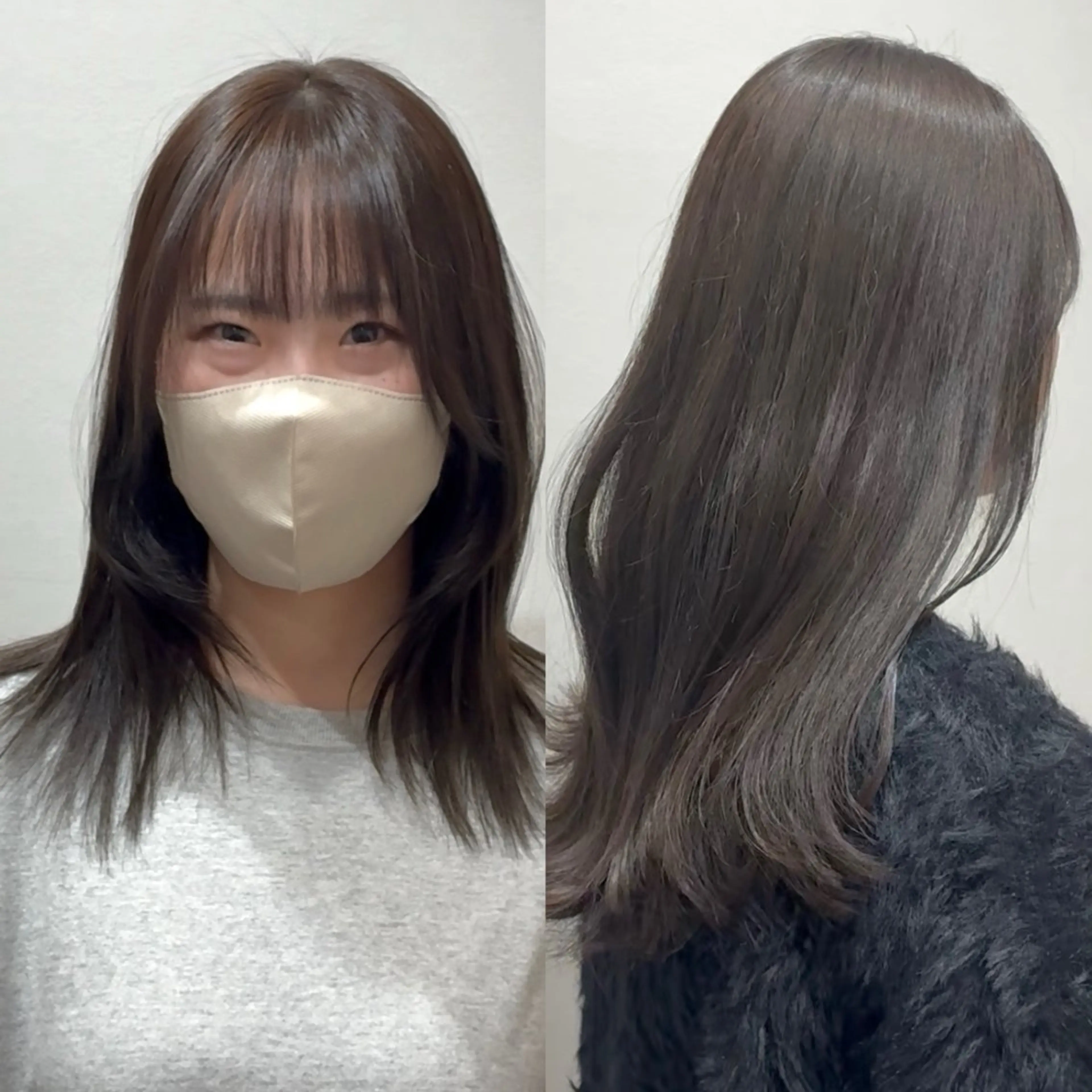 セミロング カット ヘアカラー トリートメント 柴田真衣 /ナチュラル/半個室のヘアスタイル