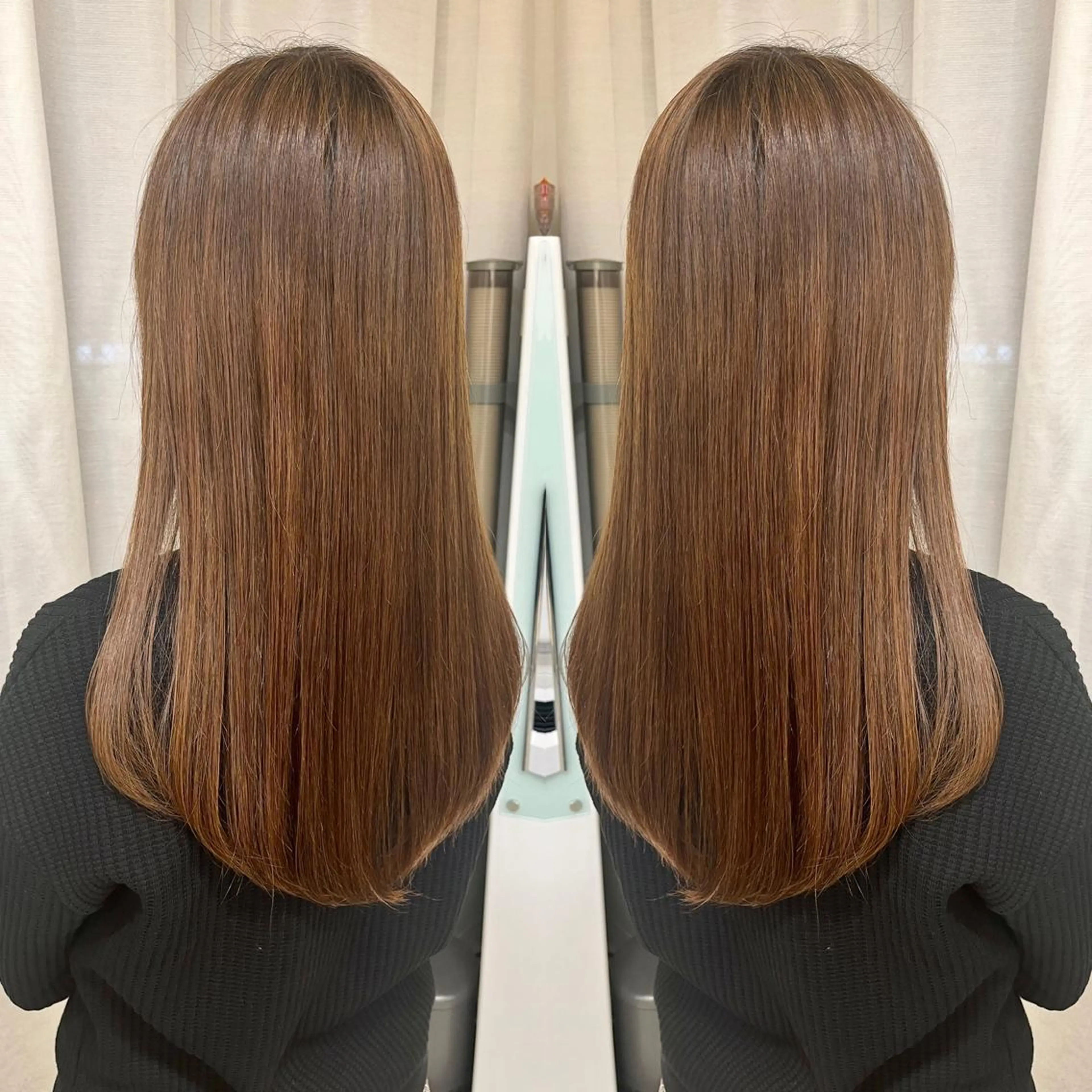 ロング パーマ 縮毛矯正 カット トリートメント 天野 涼のヘアスタイル