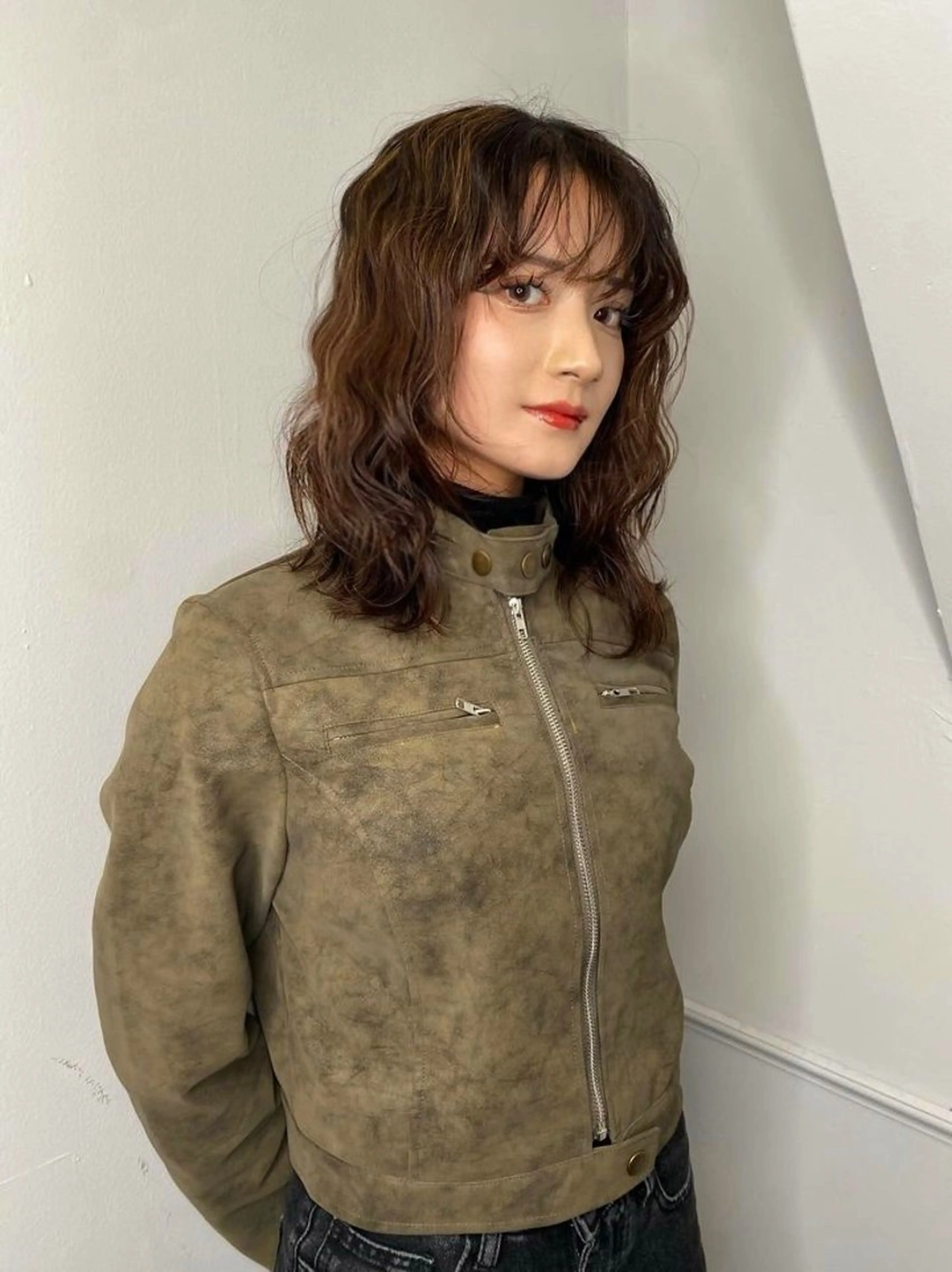 セミロング カラー land所属・透明感カラー/レイヤ ー🌙Honokaのヘアスタイル