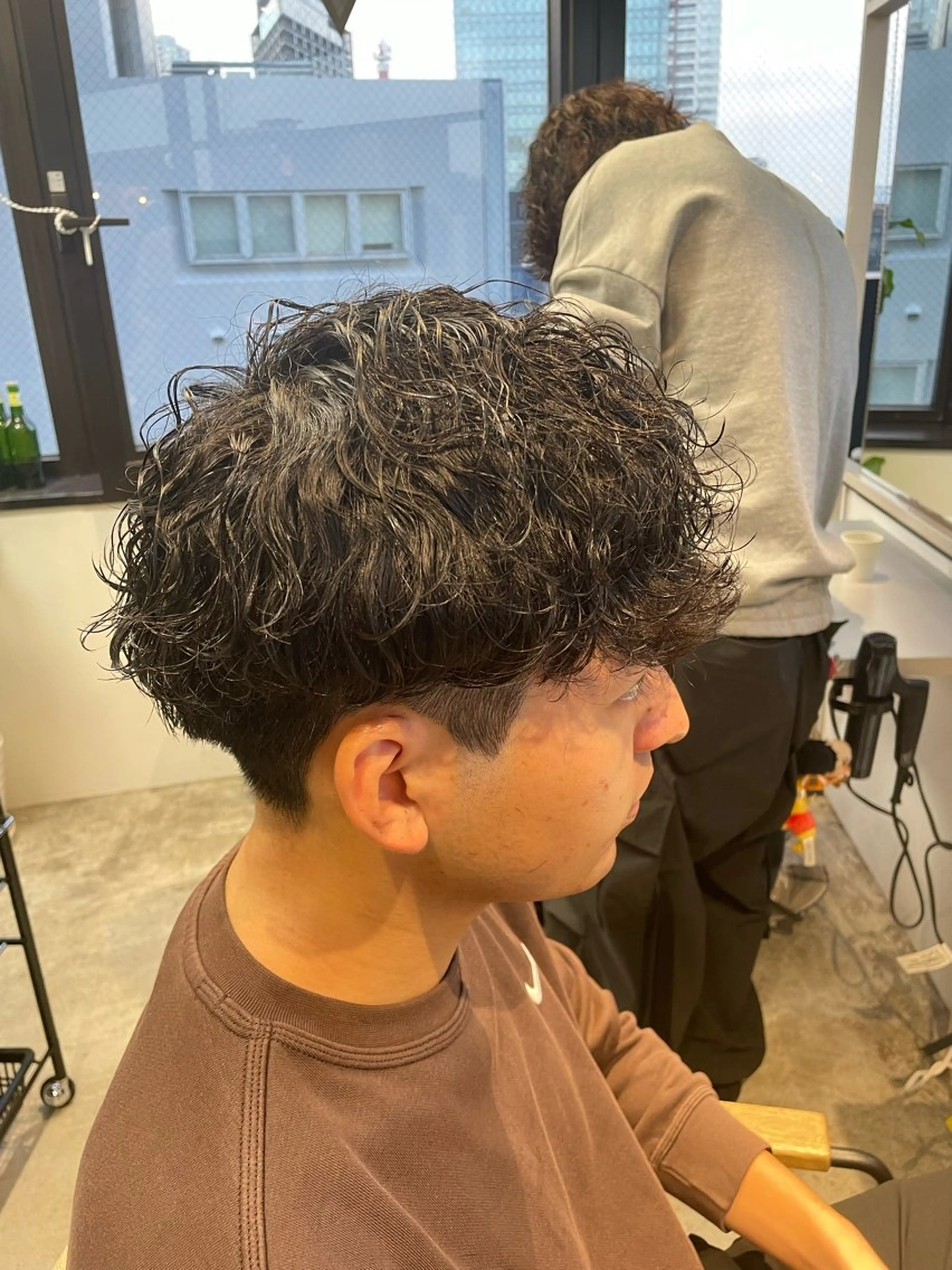 ショート 川副/シャドウ/ 波巻き/メンズパーマのヘアスタイル