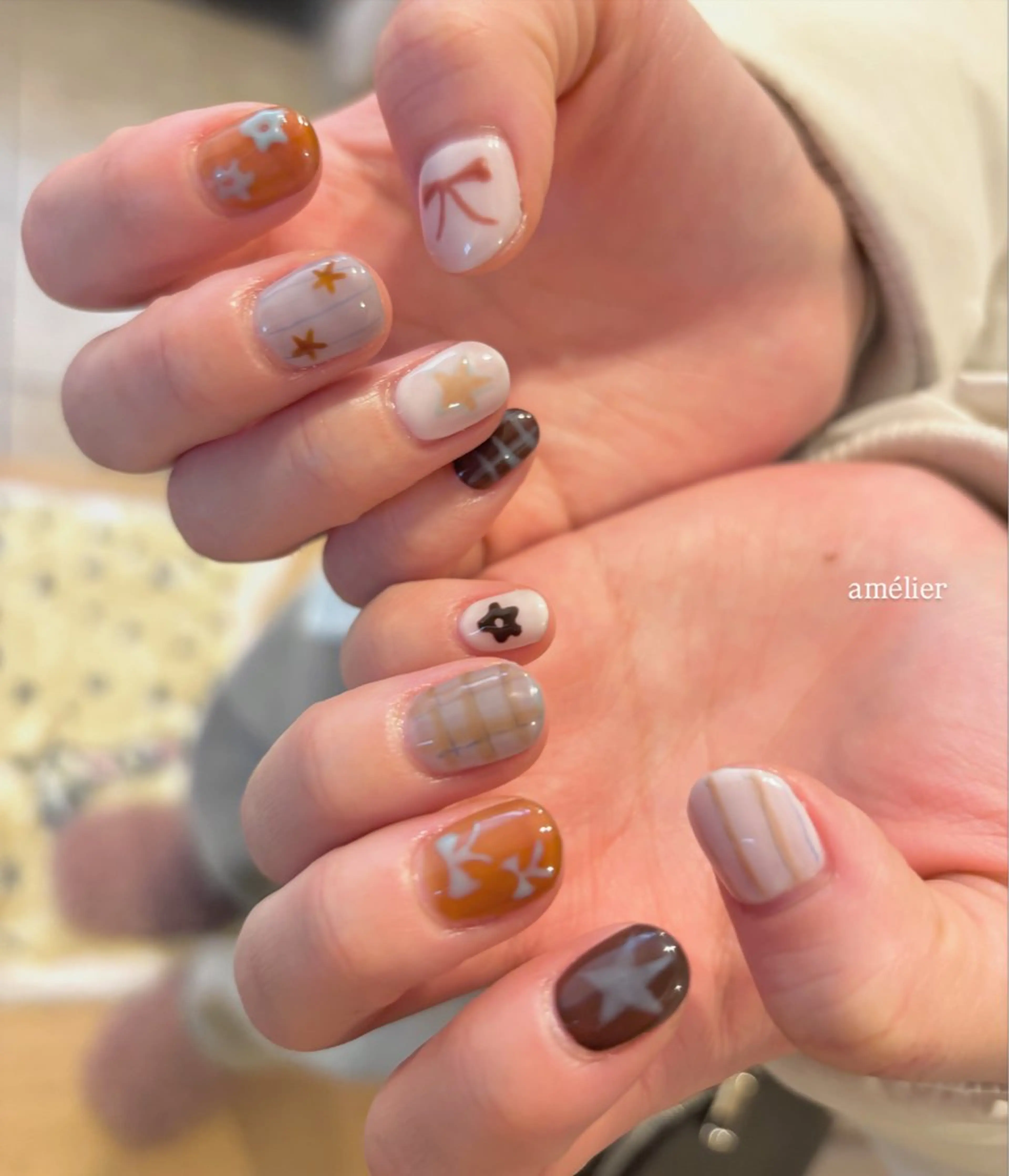 ネイル 持ち込み ハンドネイル amélier ꕁアメリエꕁのネイルデザイン