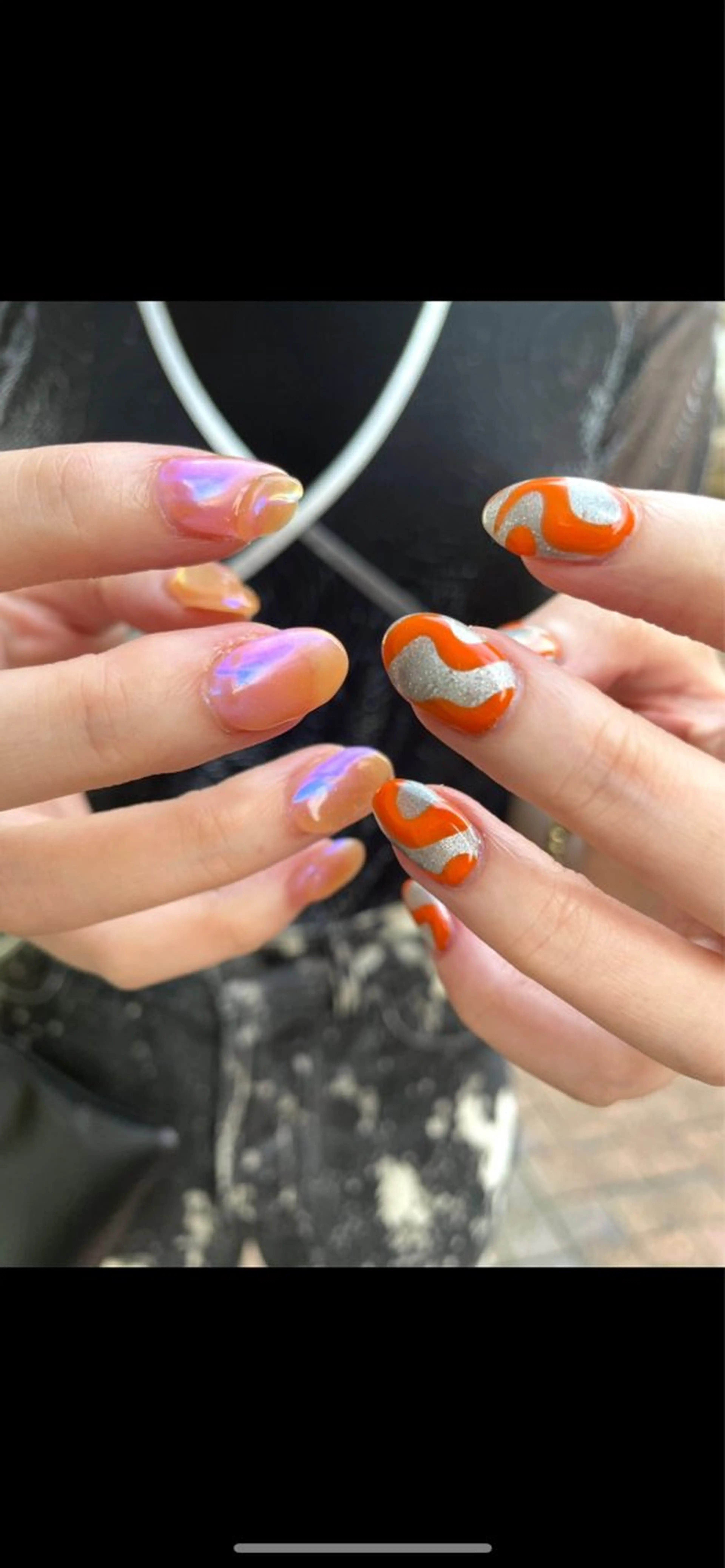 ネイル ハンドネイル 🌟暖色系ハイトーン 🌟AIのヘアスタイル
