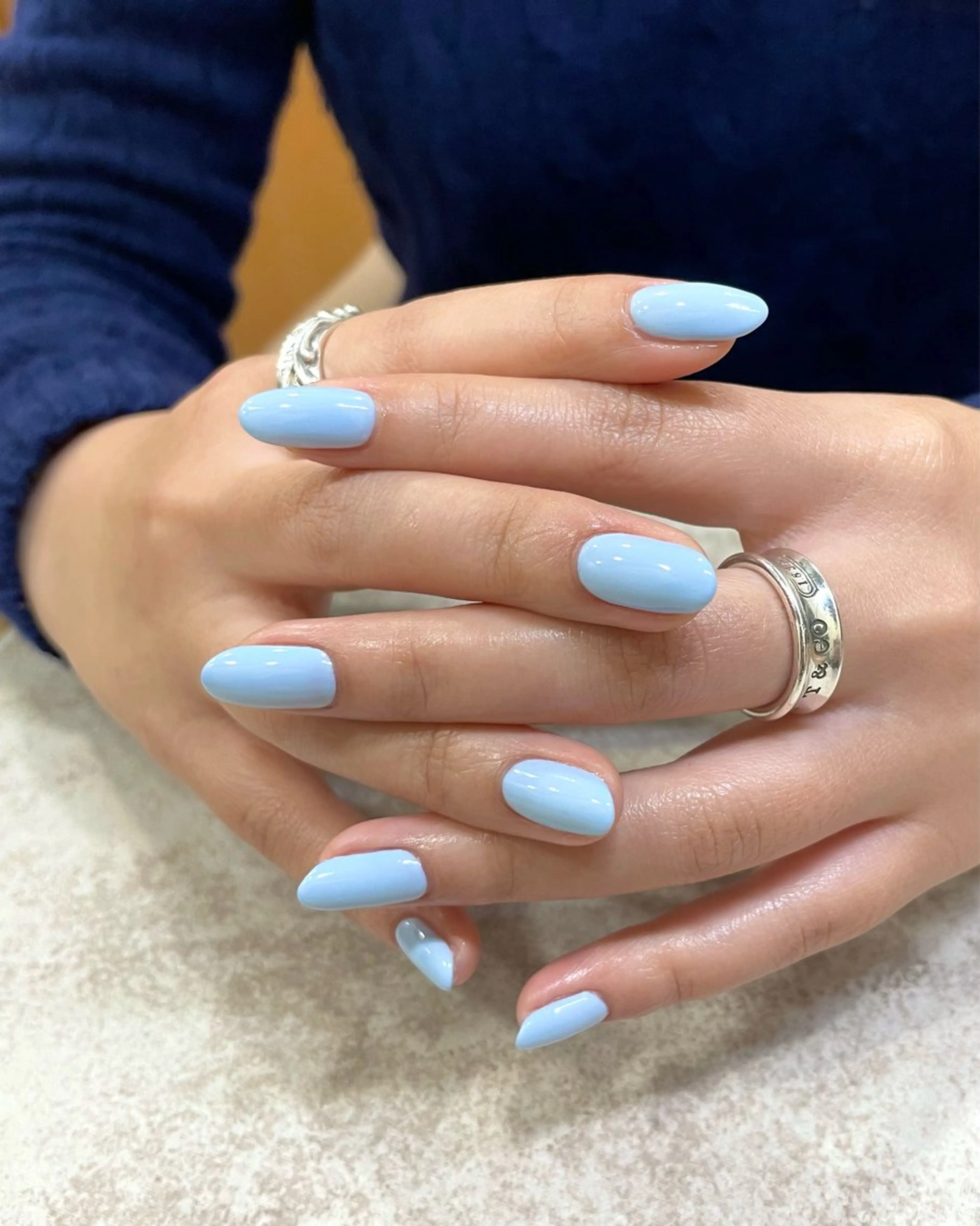 ネイル シルバー ハンドネイル nailsalon amity🌿池田のネイルデザイン