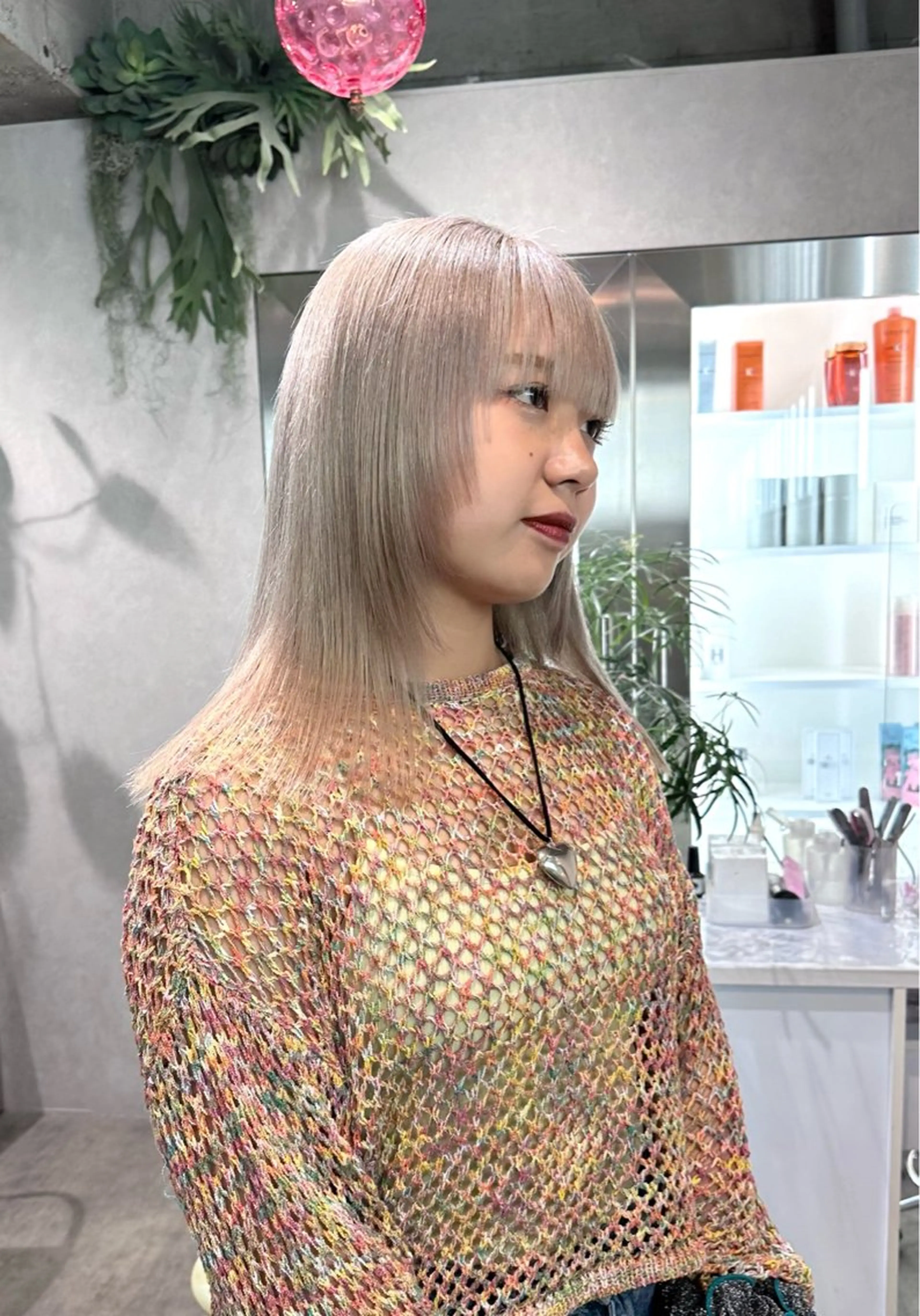 ミディアム カラー ヘアカラー お洒落カジュアル🍃 まなとのヘアスタイル