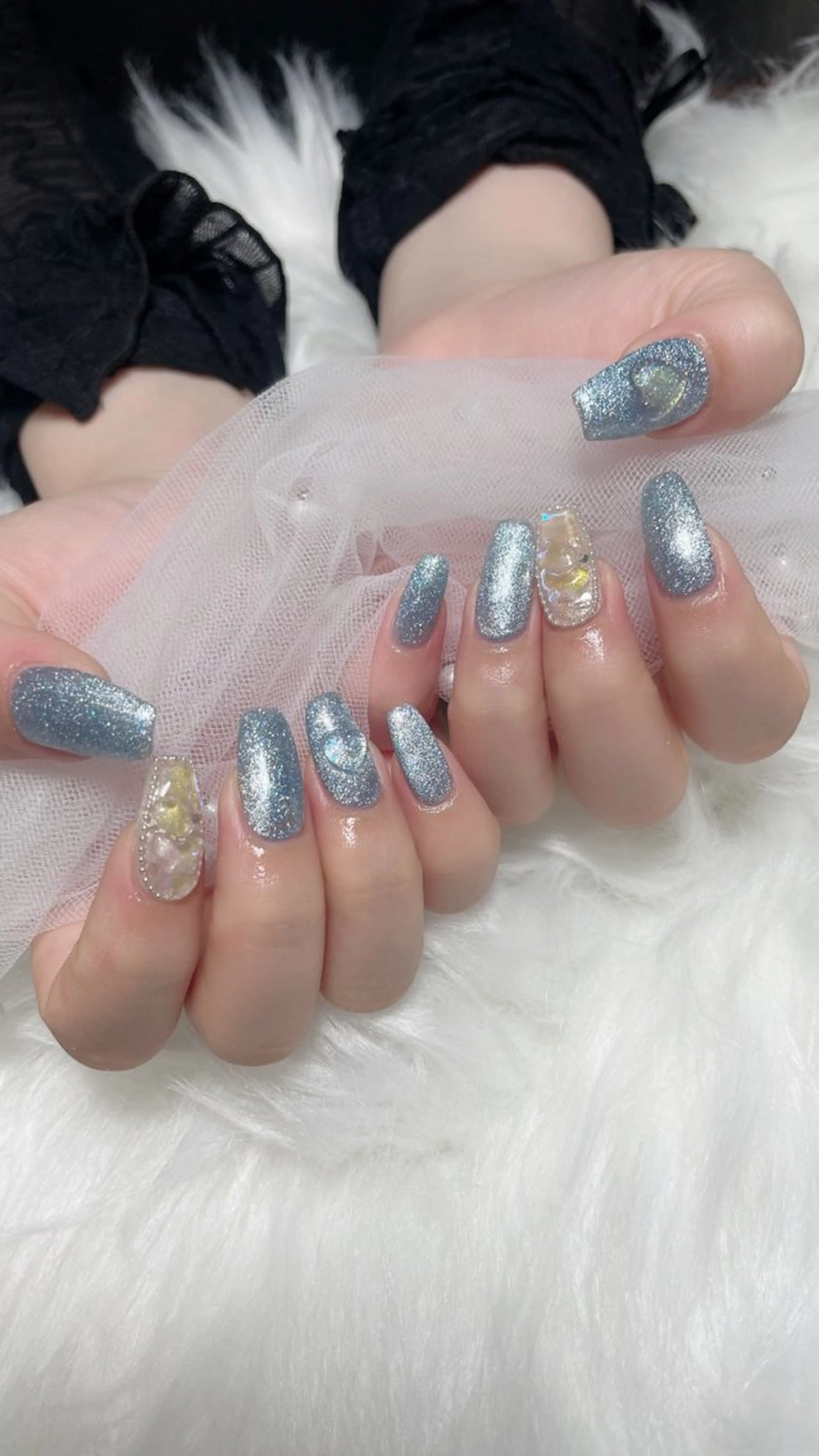 ネイル 🎀藤沢ガーリーネイ ル/長さ出し🎀のネイルデザイン